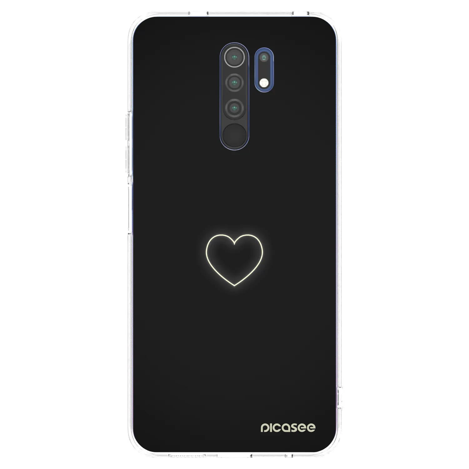 Picasee silikonska prozirna maskica za Xiaomi Redmi 9 - Heart