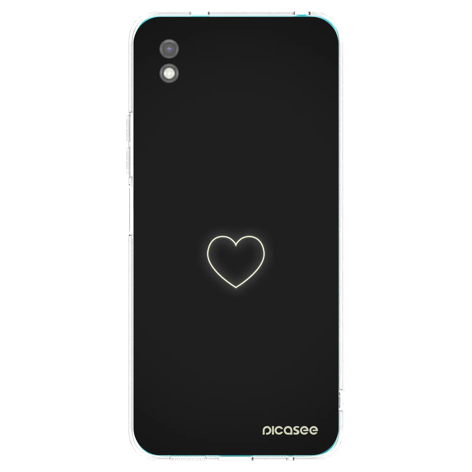 Picasee crna silikonska maskica za Xiaomi Redmi 9A - Heart