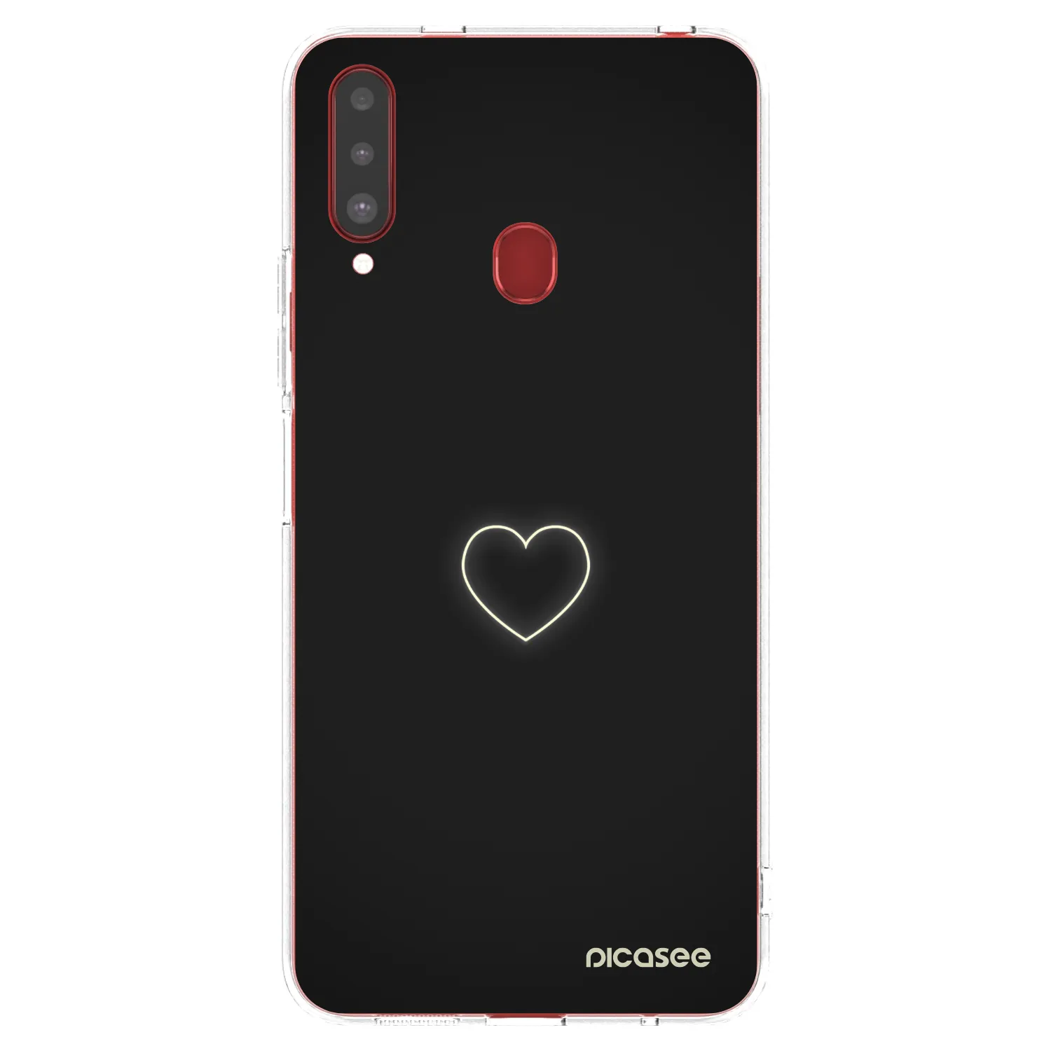 Picasee silikonska prozirna maskica za Samsung Galaxy A20s - Heart