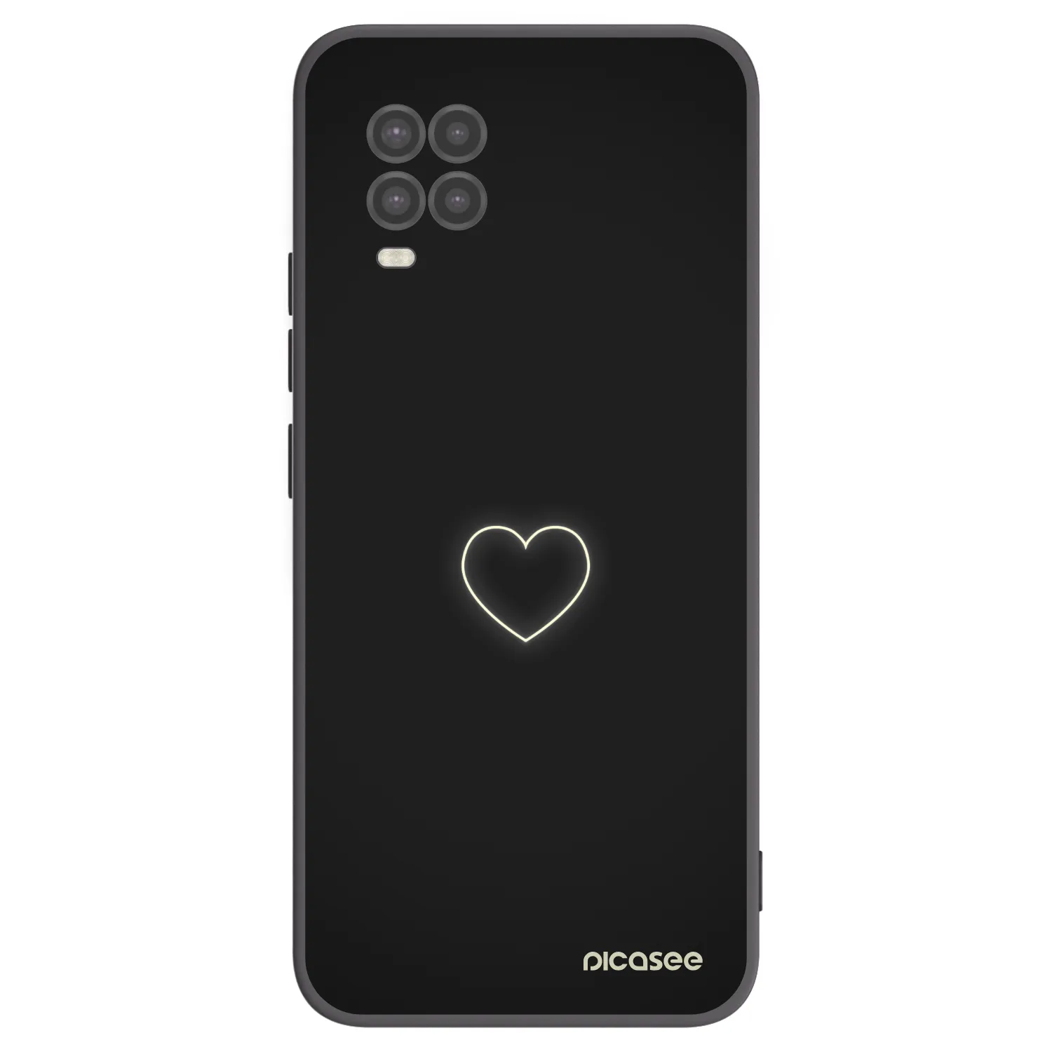 Picasee crna silikonska maskica za Xiaomi Mi 10 Lite - Heart