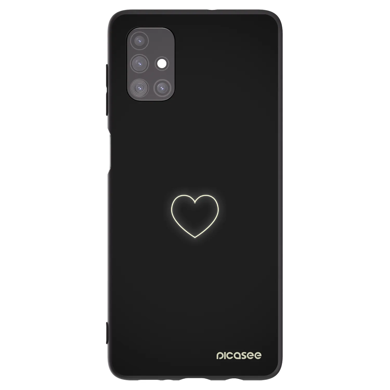 Picasee crna silikonska maskica za Samsung Galaxy M51 M515F - Heart