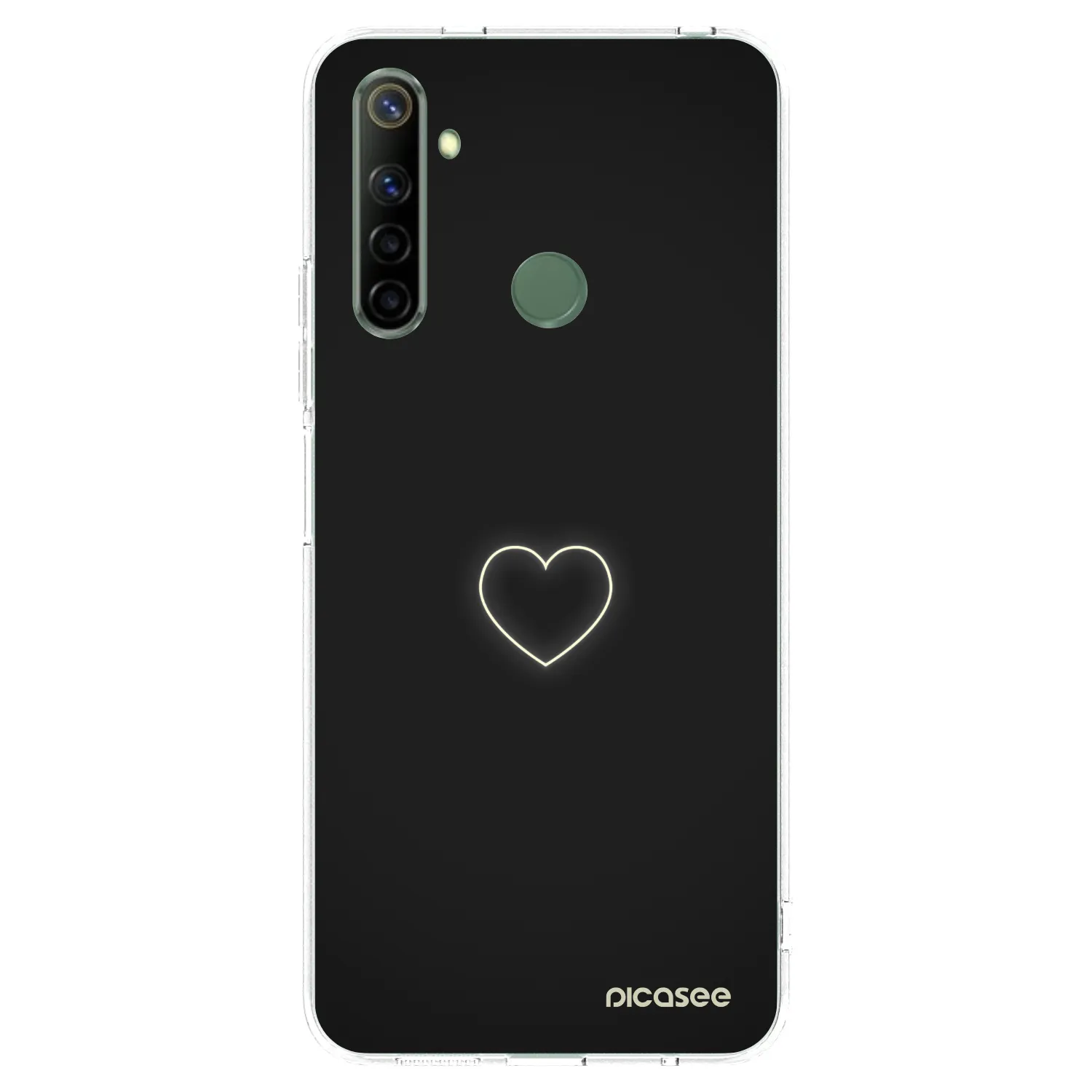 Picasee silikonska prozirna maskica za Realme 6i - Heart