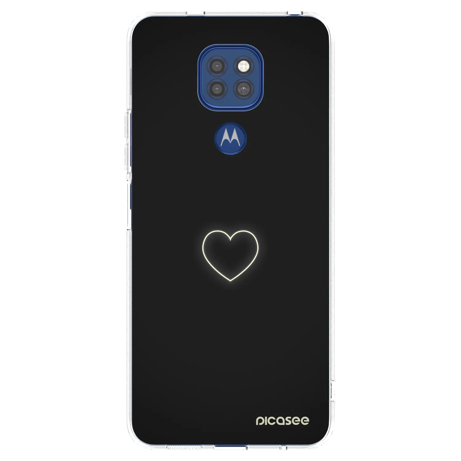 Picasee silikonska prozirna maskica za Motorola Moto G9 Play - Heart
