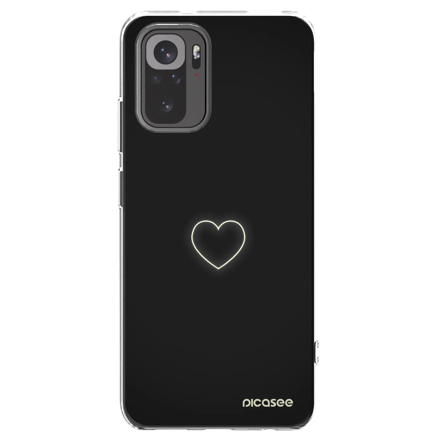 Picasee silikonska prozirna maskica za Xiaomi Redmi Note 10 - Heart