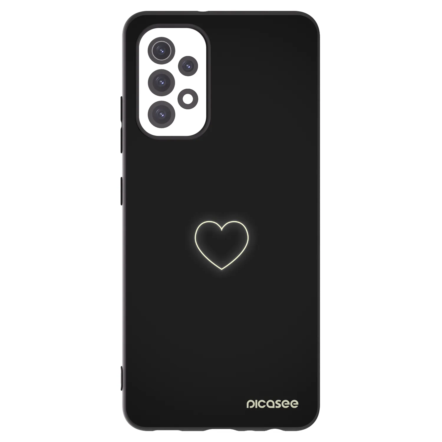 Picasee crna silikonska maskica za Samsung Galaxy A32 5G A326B - Heart