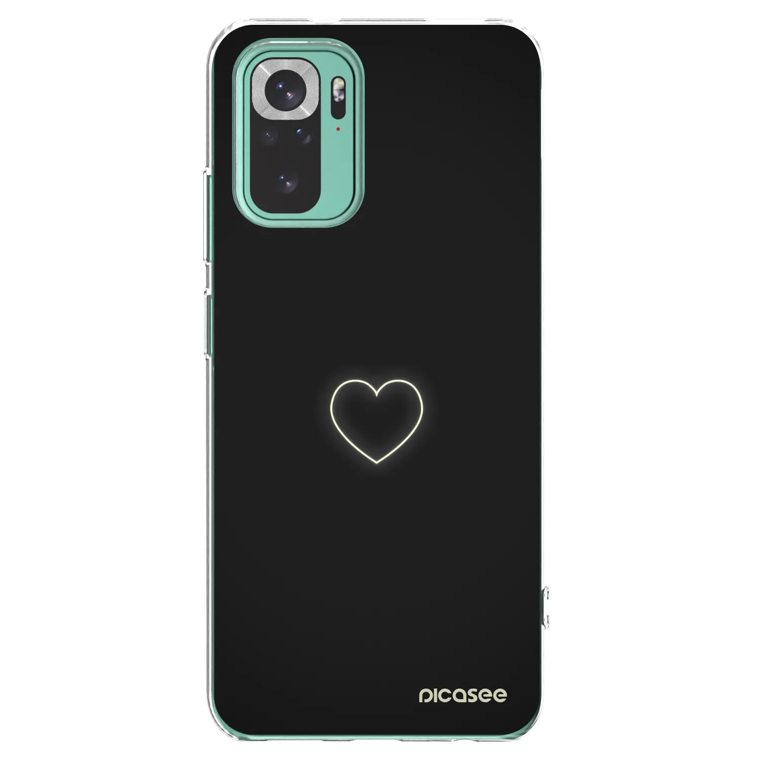 Picasee silikonska prozirna maskica za Xiaomi Redmi Note 10 Pro - Heart