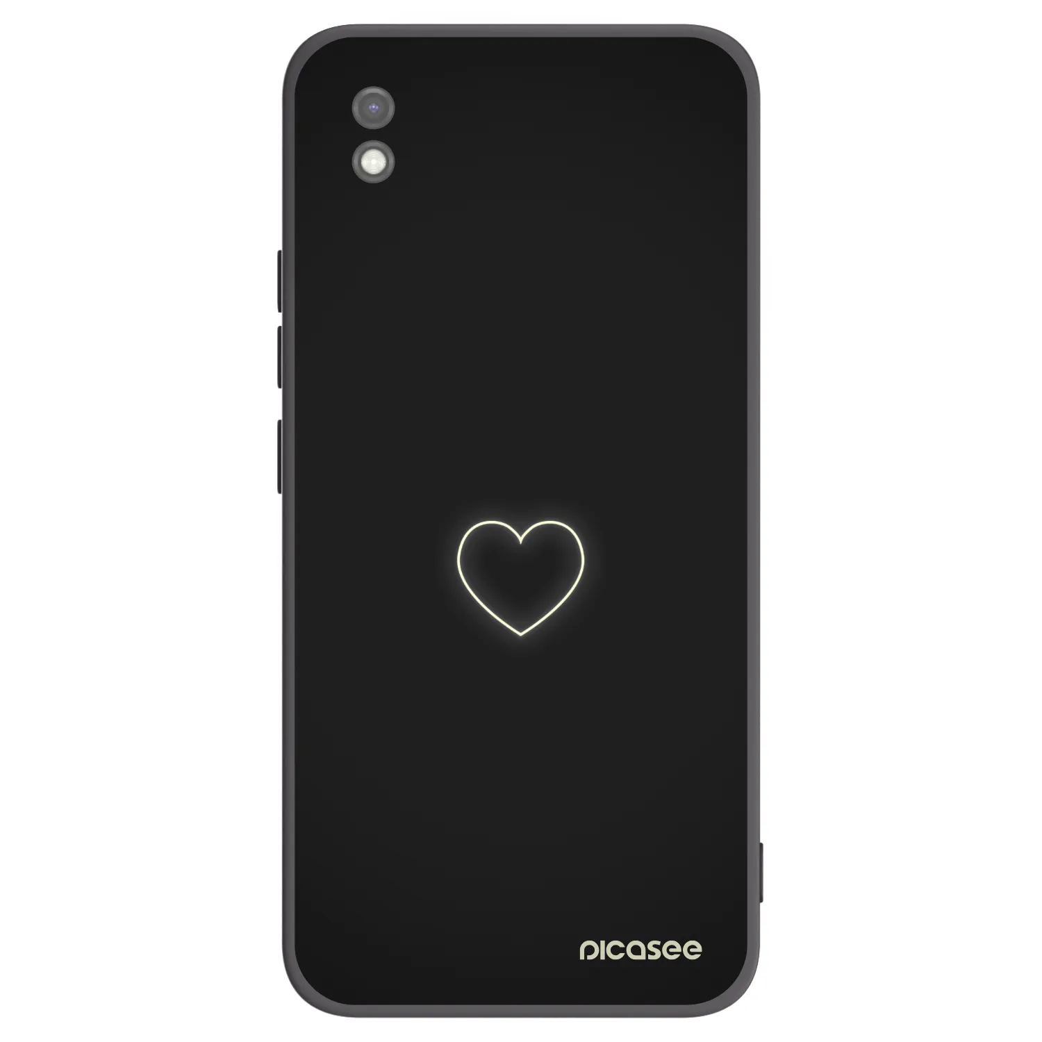 Picasee crna silikonska maskica za Xiaomi Redmi 9AT - Heart