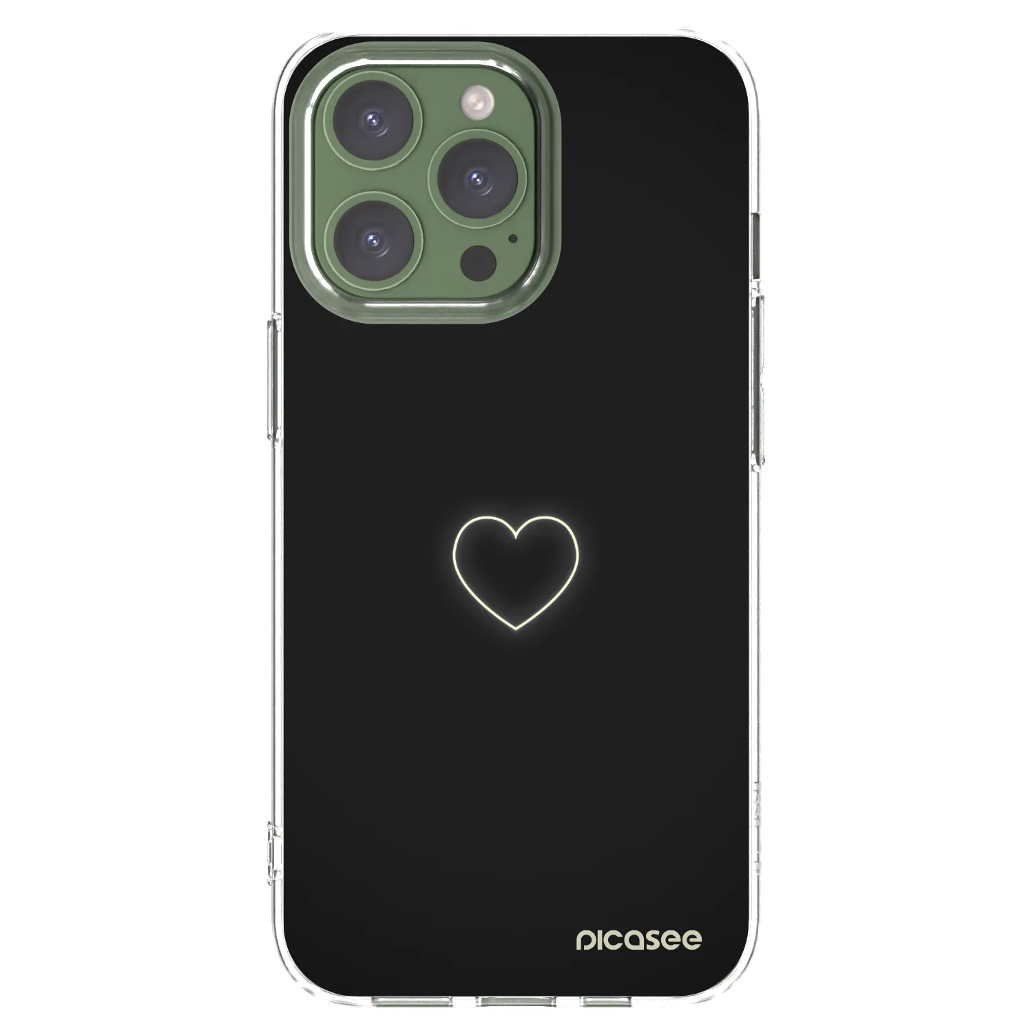 Picasee silikonska prozirna maskica za Apple iPhone 13 Pro - Heart