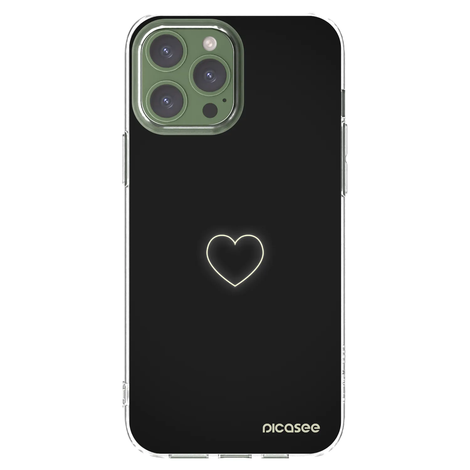 Picasee silikonska prozirna maskica za Apple iPhone 13 Pro Max - Heart