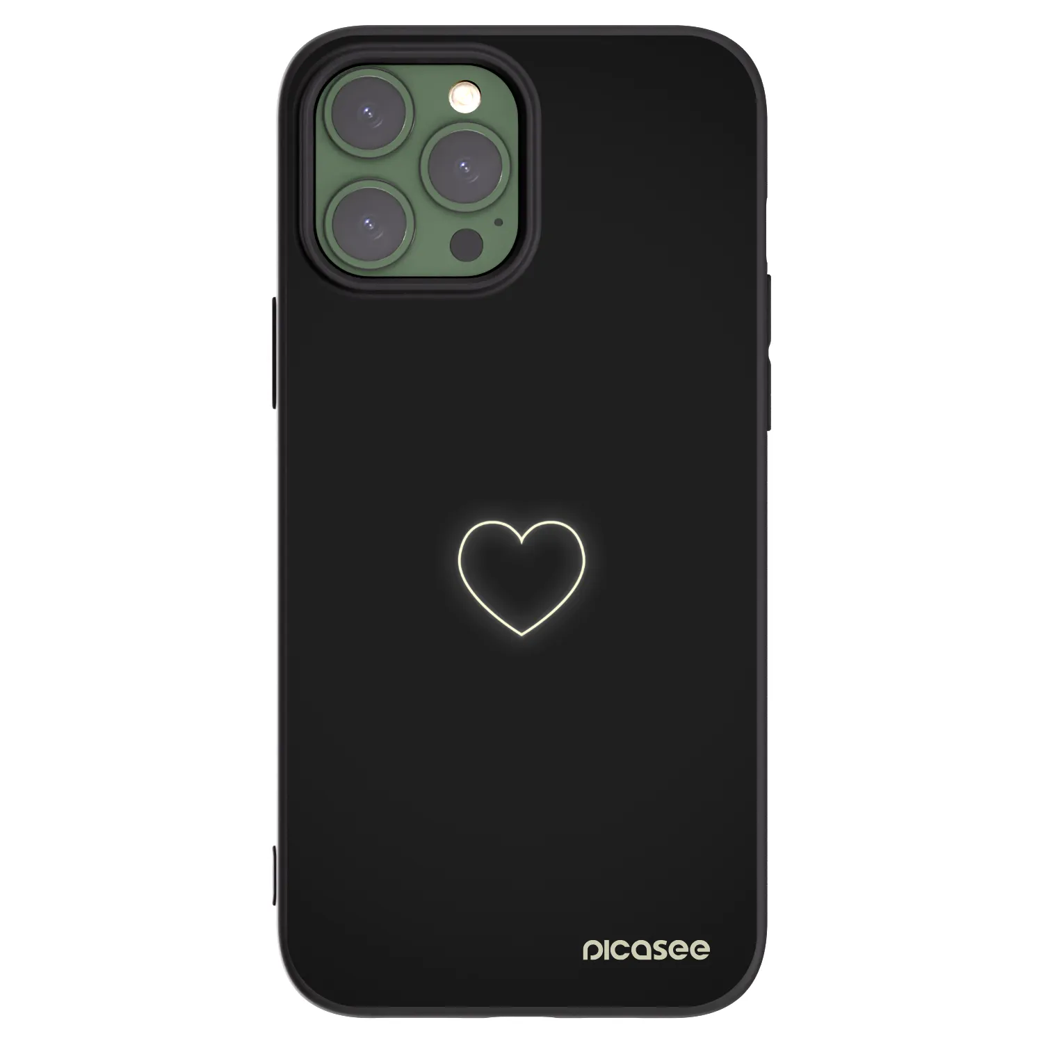 Picasee crna silikonska maskica za Apple iPhone 13 Pro Max - Heart
