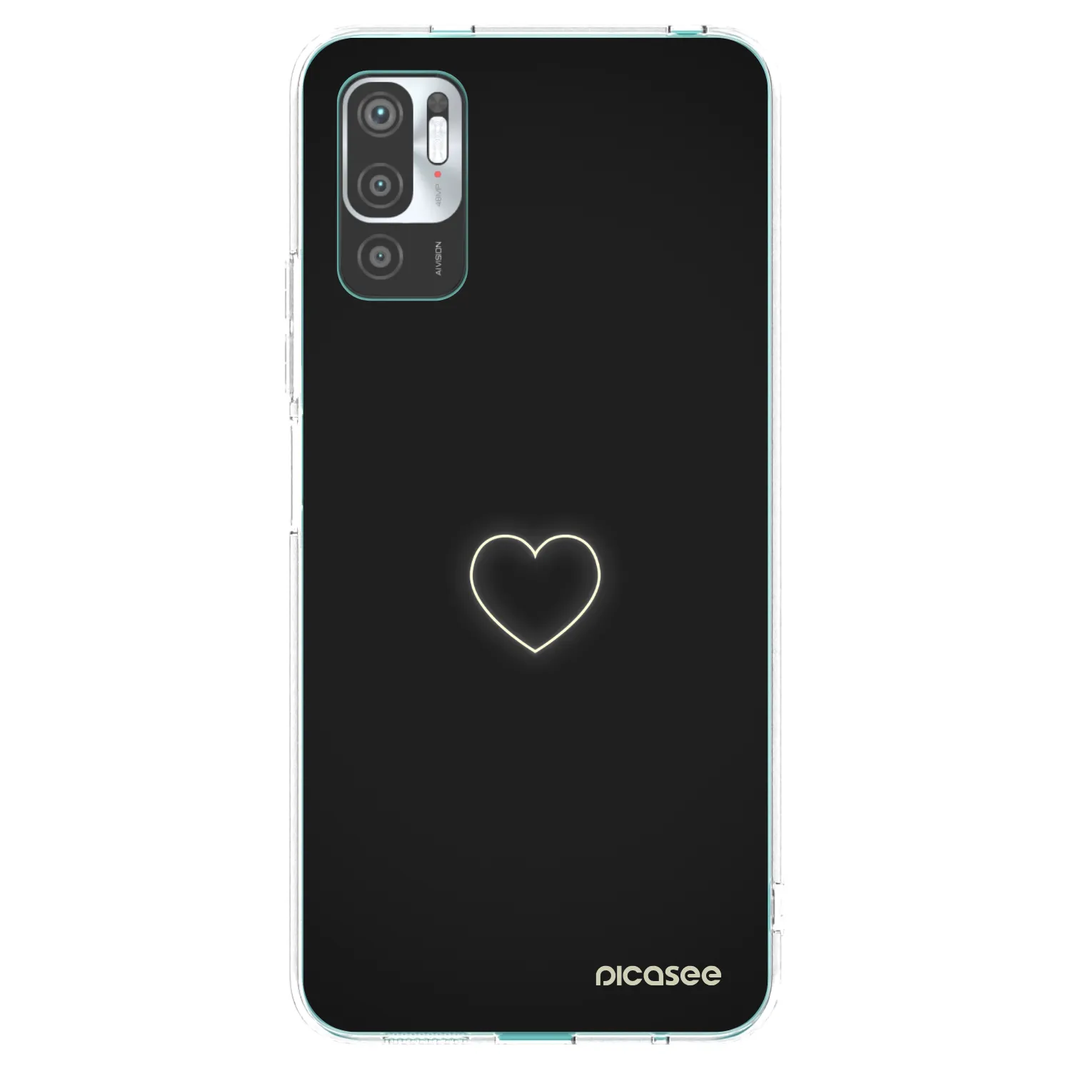 Picasee silikonska prozirna maskica za Xiaomi Redmi Note 10 5G - Heart