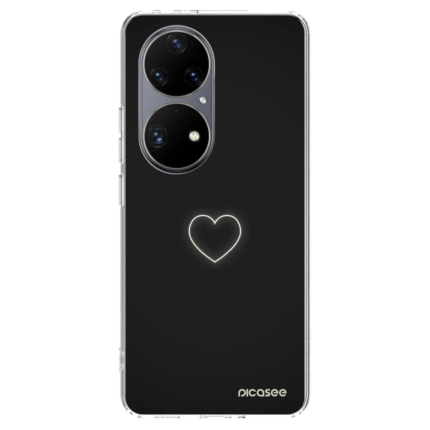 Picasee silikonska prozirna maskica za Huawei P50 - Heart
