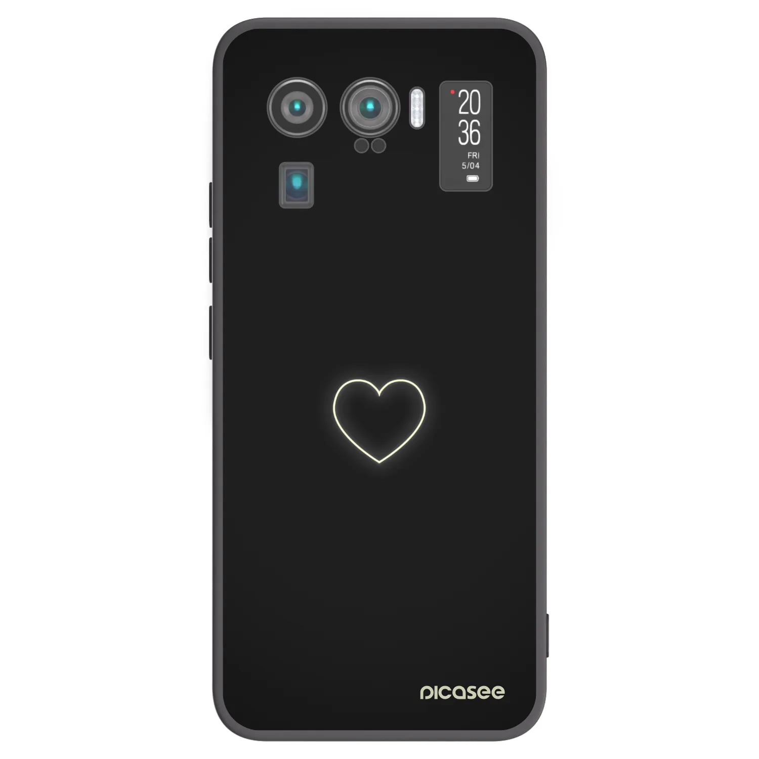 Picasee crna silikonska maskica za Xiaomi Mi 11 Ultra - Heart