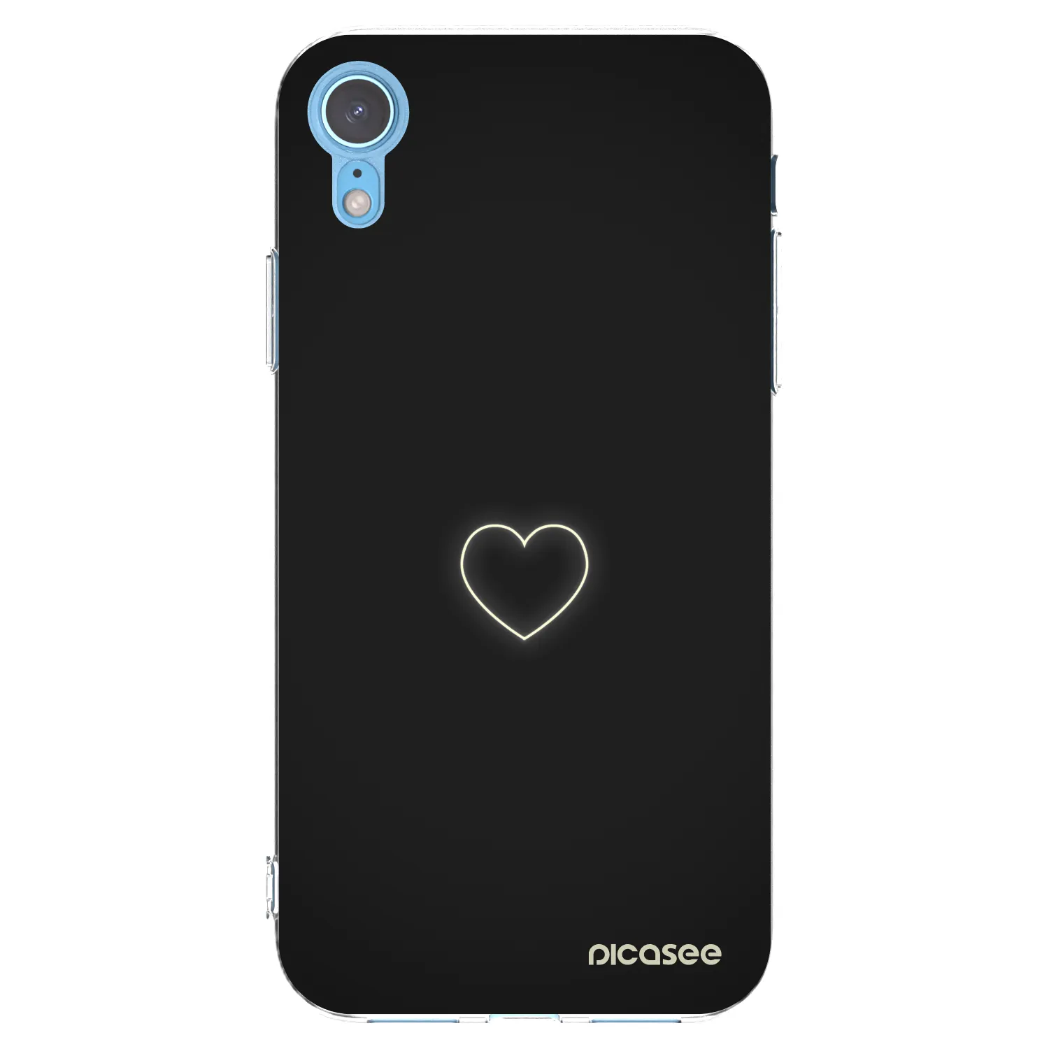 Picasee silikonska prozirna maskica za Apple iPhone XR - Heart