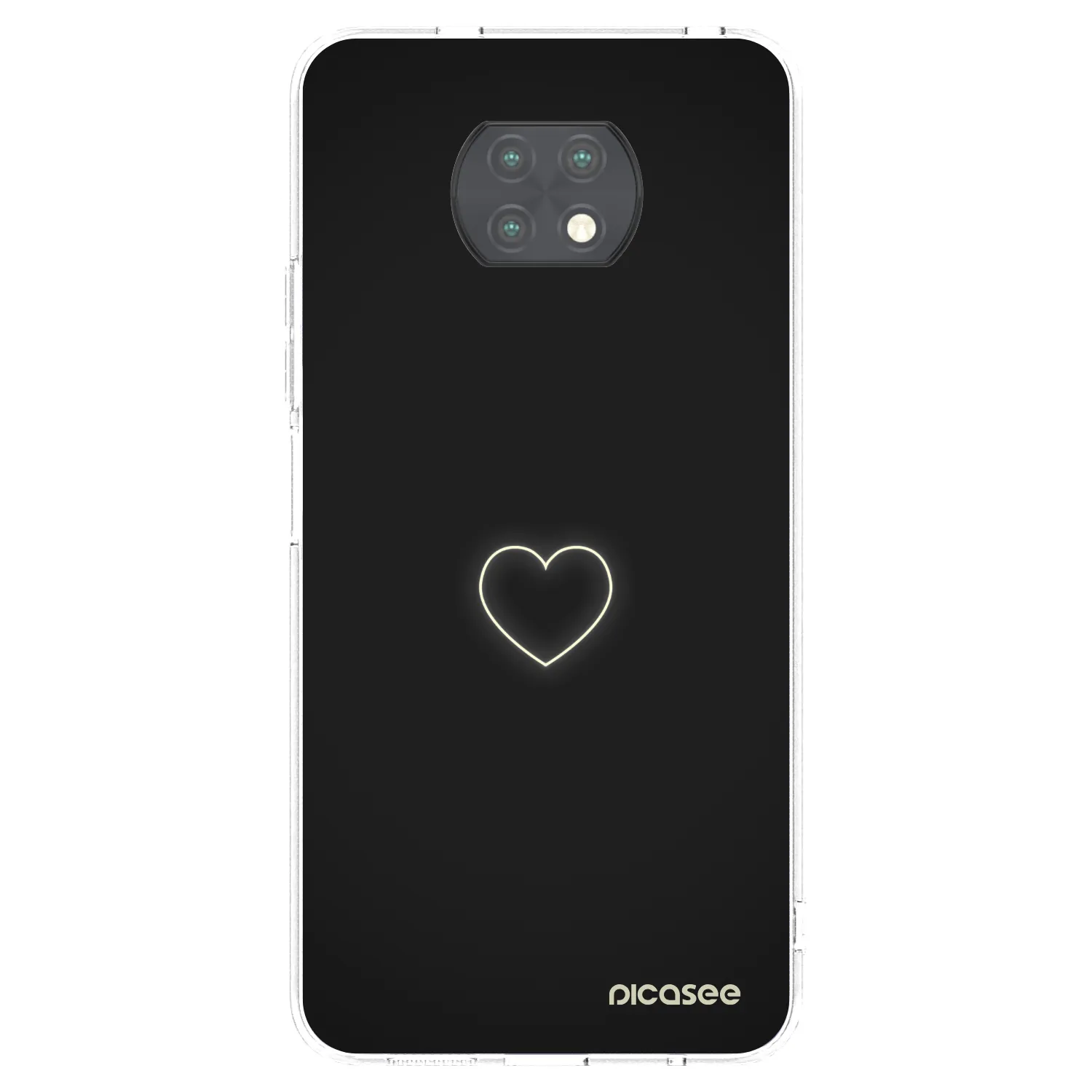 Picasee silikonska prozirna maskica za Xiaomi Redmi Note 9T - Heart