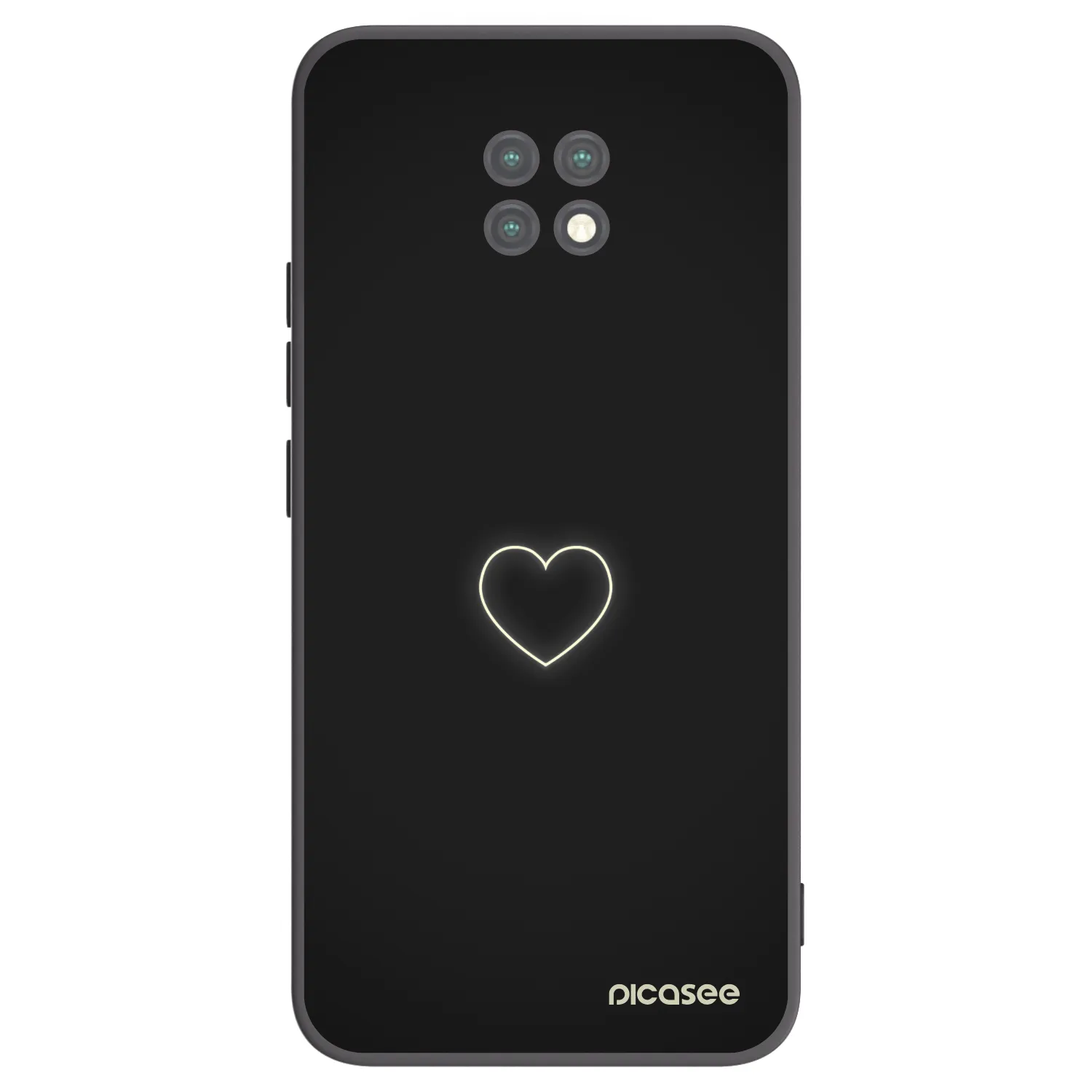 Picasee crna silikonska maskica za Xiaomi Redmi Note 9T - Heart