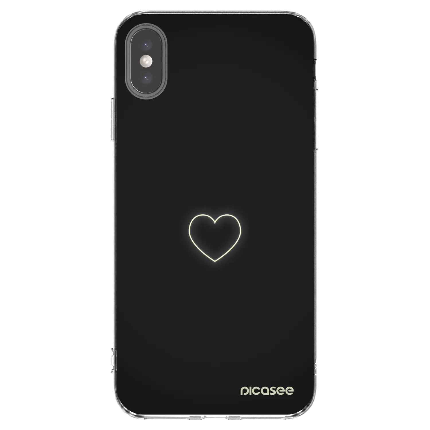 Picasee silikonska prozirna maskica za Apple iPhone XS Max - Heart