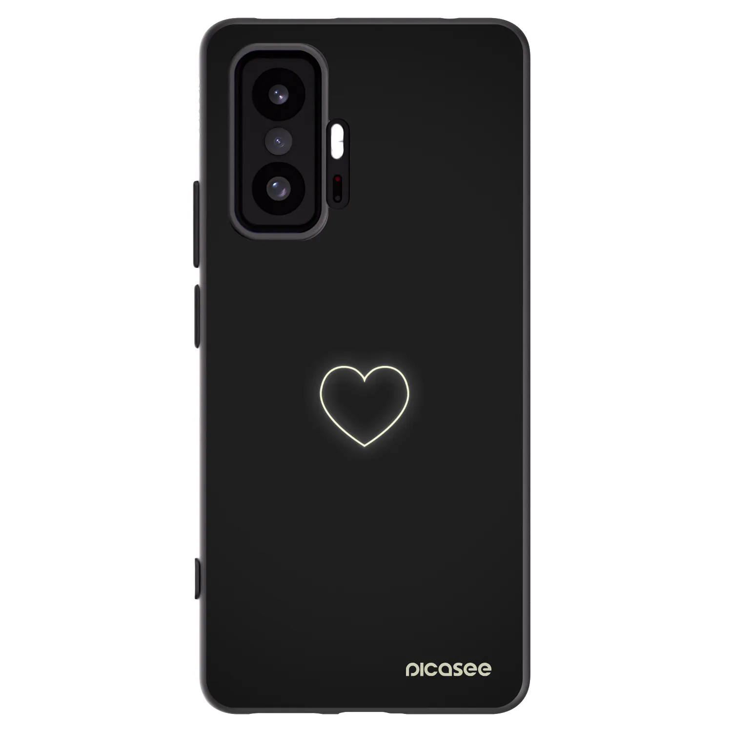 Picasee crna silikonska maskica za Xiaomi 11T Pro - Heart