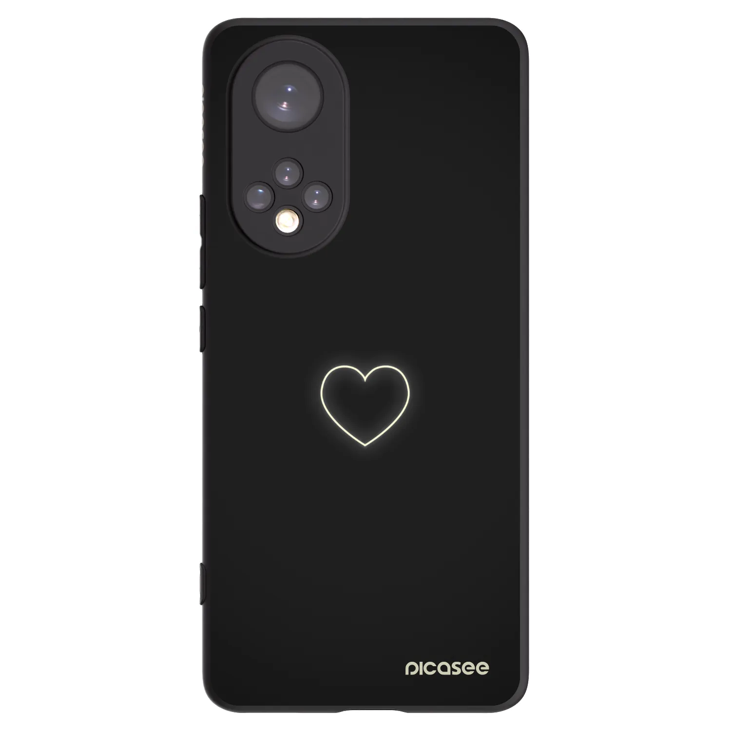 Picasee crna silikonska maskica za Huawei Nova 9 - Heart