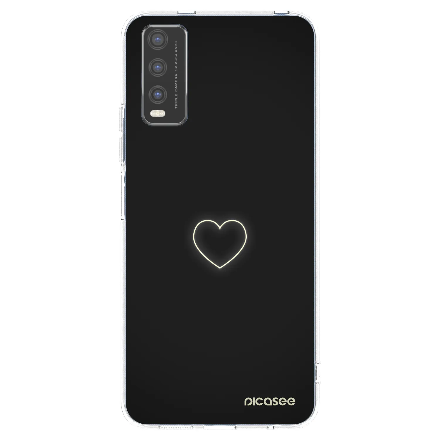 Picasee silikonska prozirna maskica za Vivo Y20s - Heart