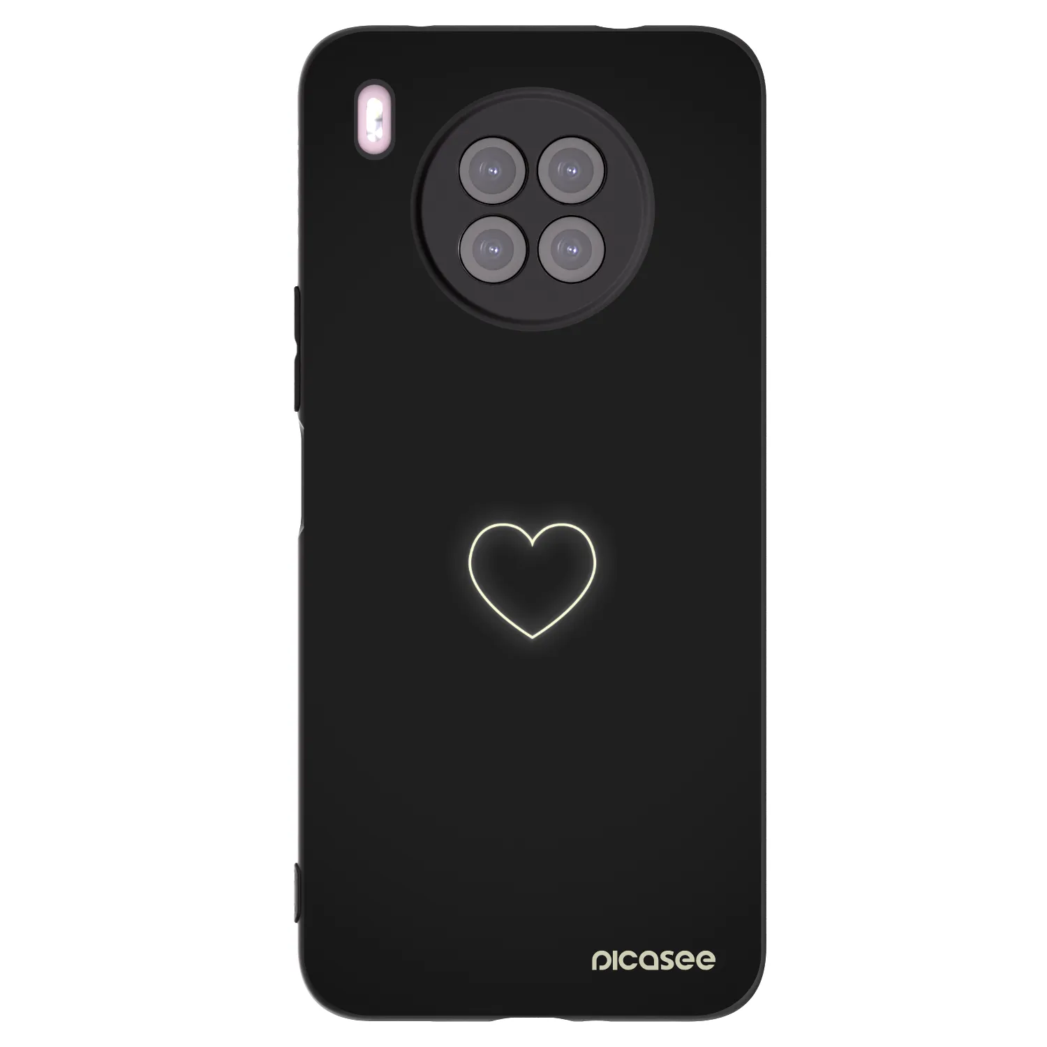Picasee crna silikonska maskica za Huawei Nova 8i - Heart