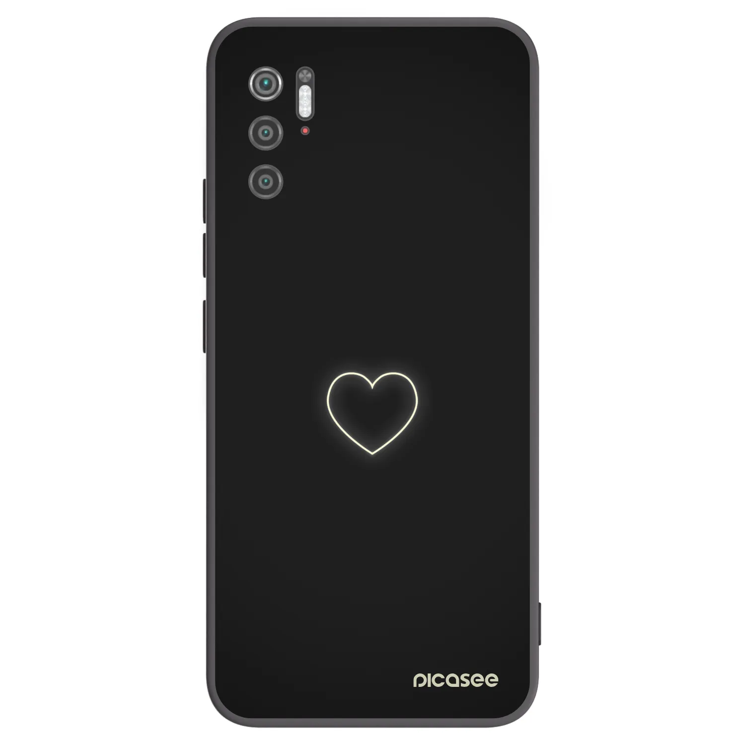 Picasee crna silikonska maskica za Xiaomi Poco M3 Pro 5G - Heart