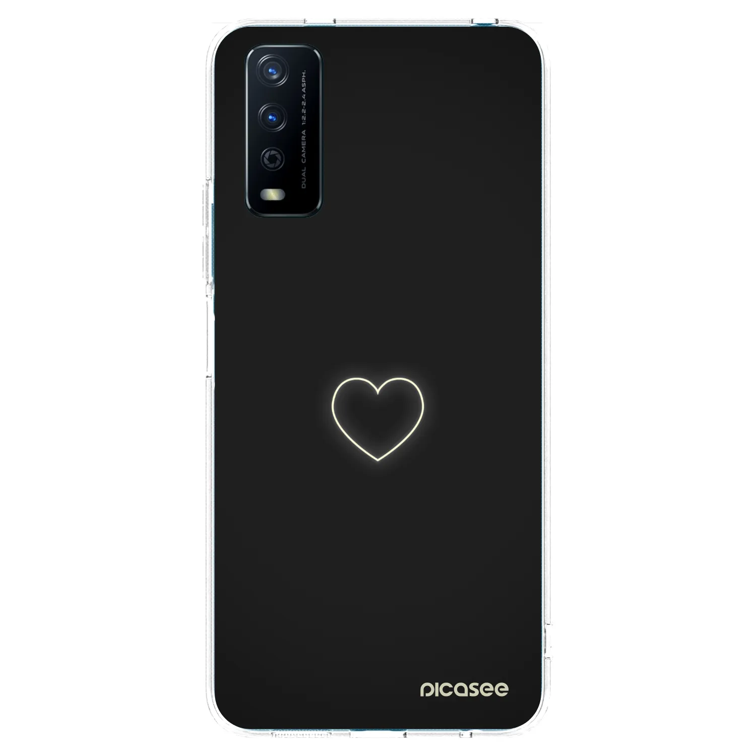 Picasee silikonska prozirna maskica za Vivo Y11s - Heart