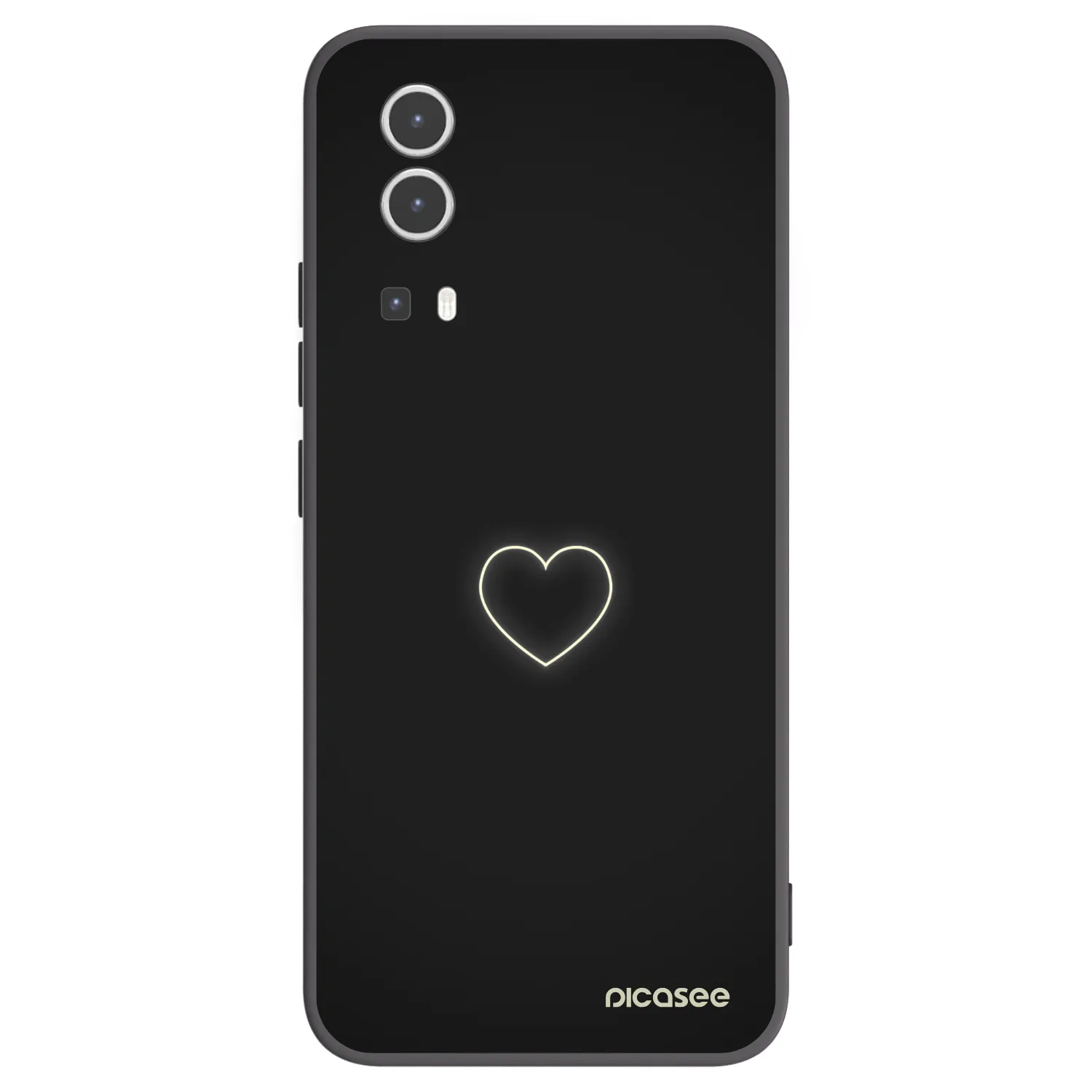 Picasee crna silikonska maskica za Vivo Y72 5G - Heart