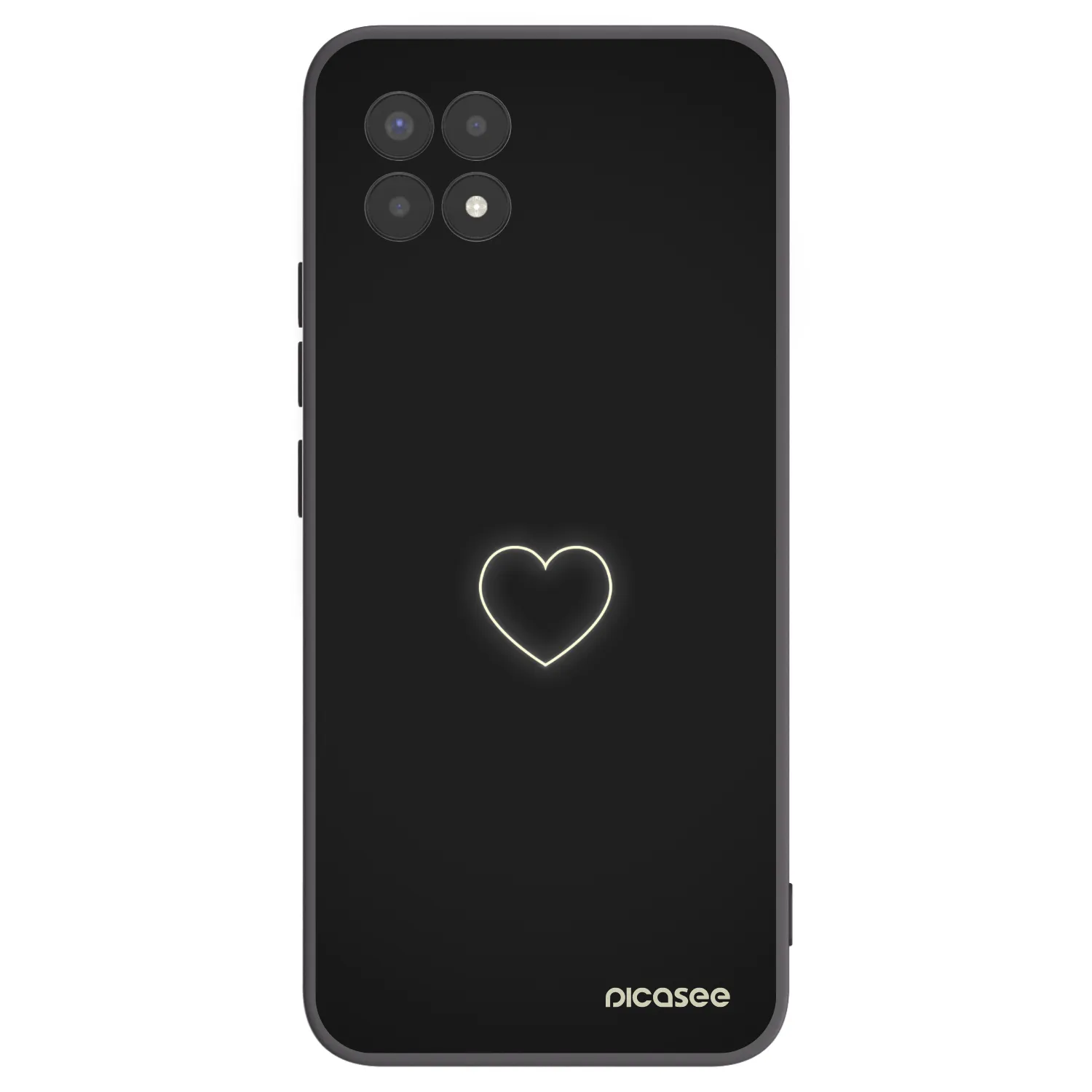Picasee crna silikonska maskica za Realme 8i - Heart