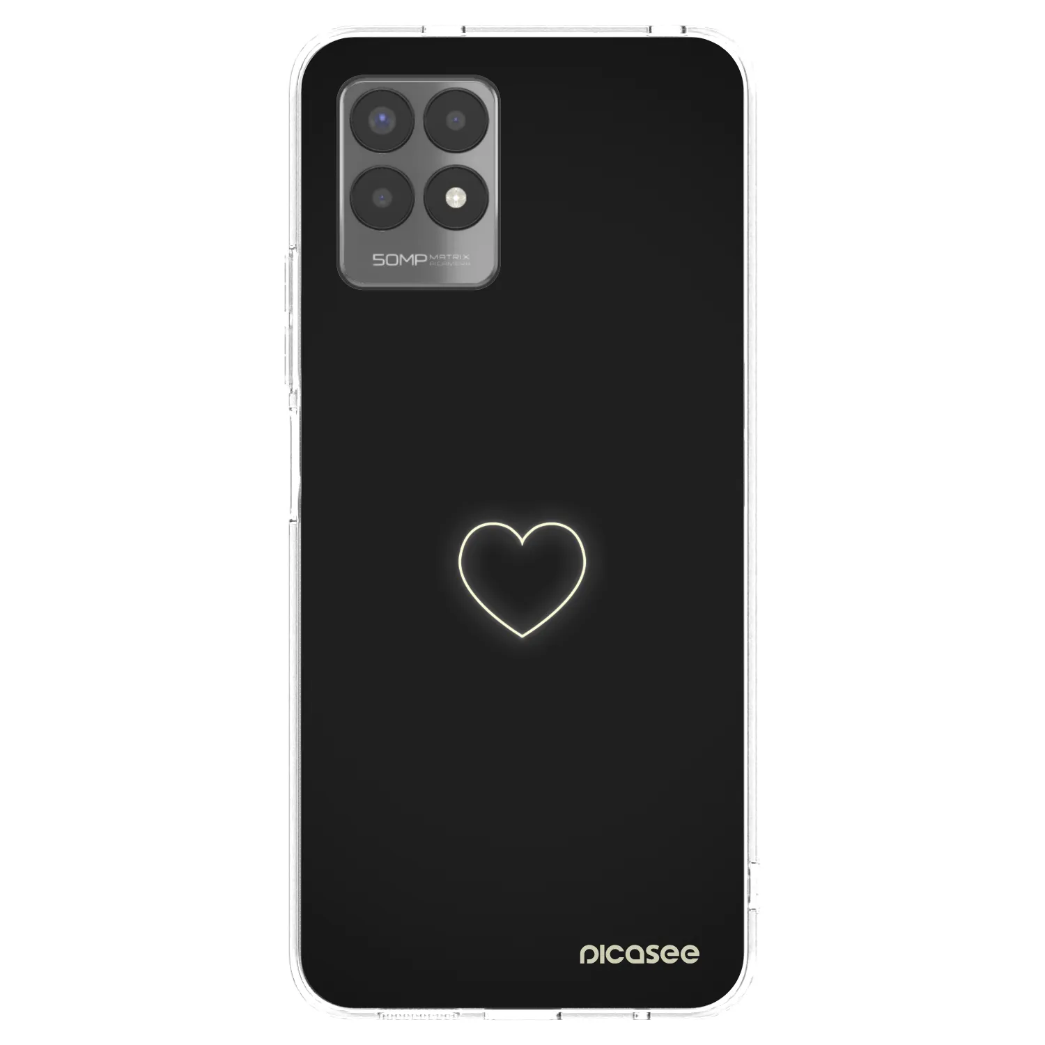 Picasee silikonska prozirna maskica za Realme 8i - Heart