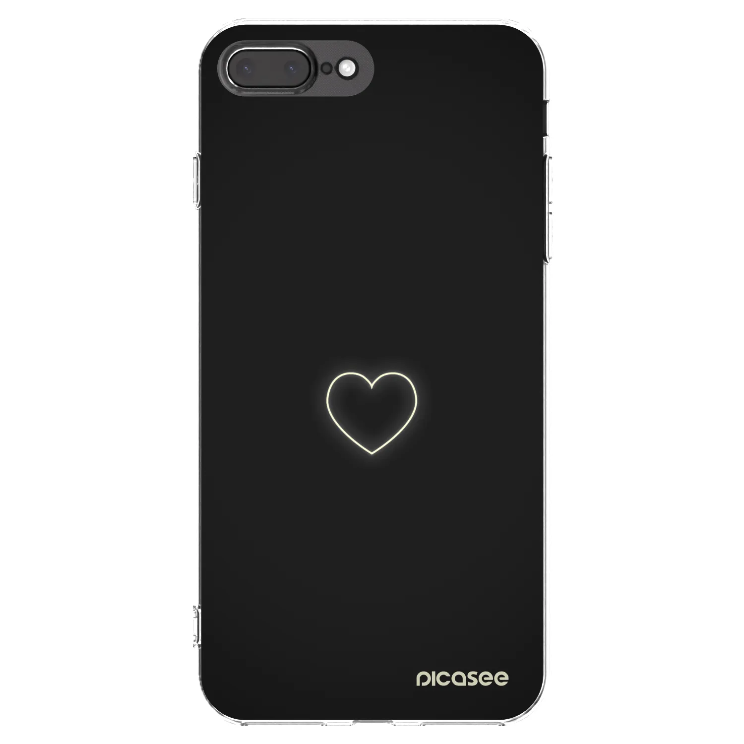 Picasee silikonska prozirna maskica za Apple iPhone 7 Plus - Heart