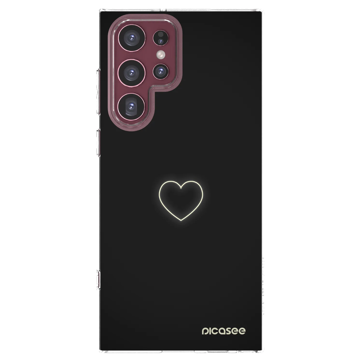 Picasee silikonska prozirna maskica za Samsung Galaxy S22 Ultra 5G - Heart