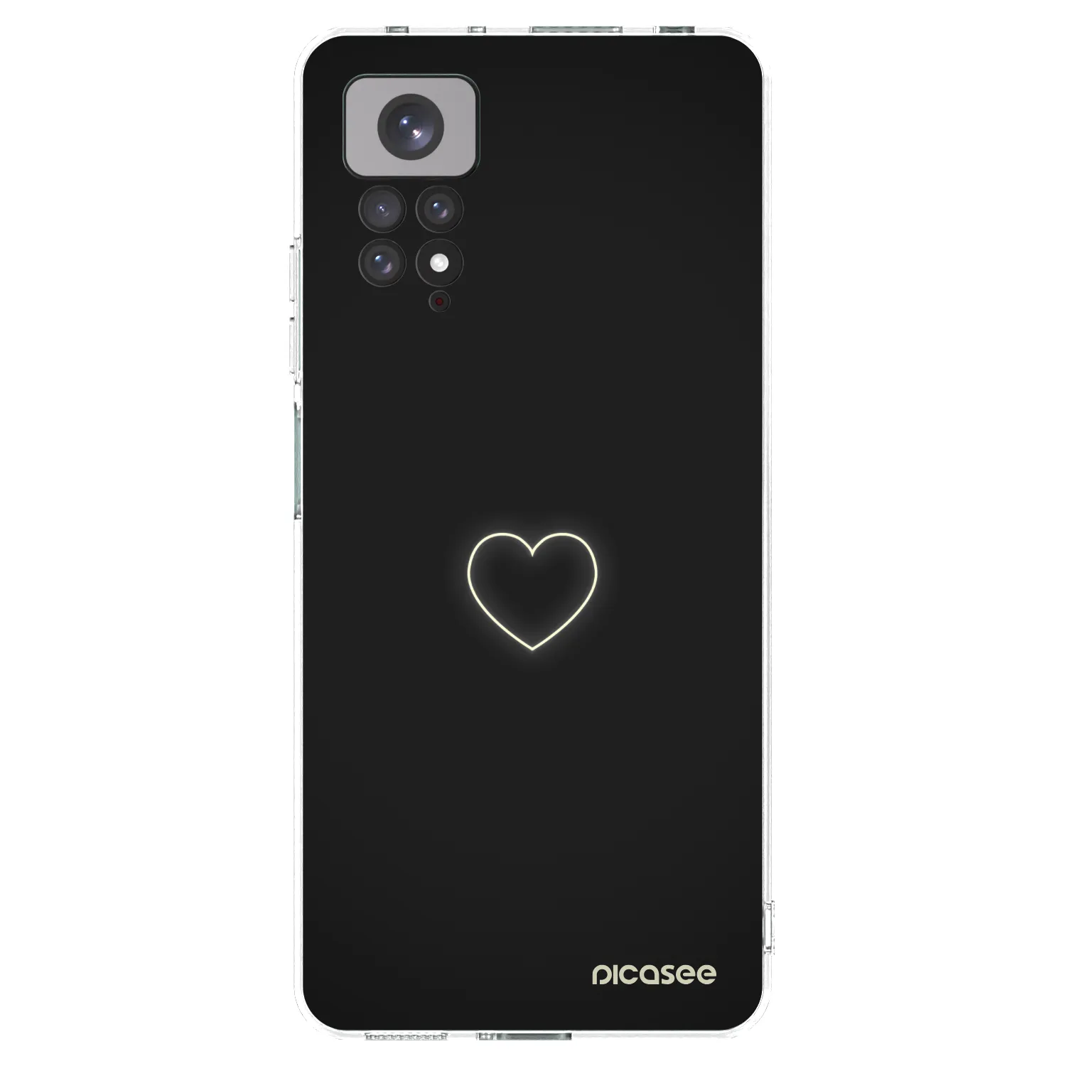Picasee silikonska prozirna maskica za Xiaomi Redmi Note 11S 4G - Heart