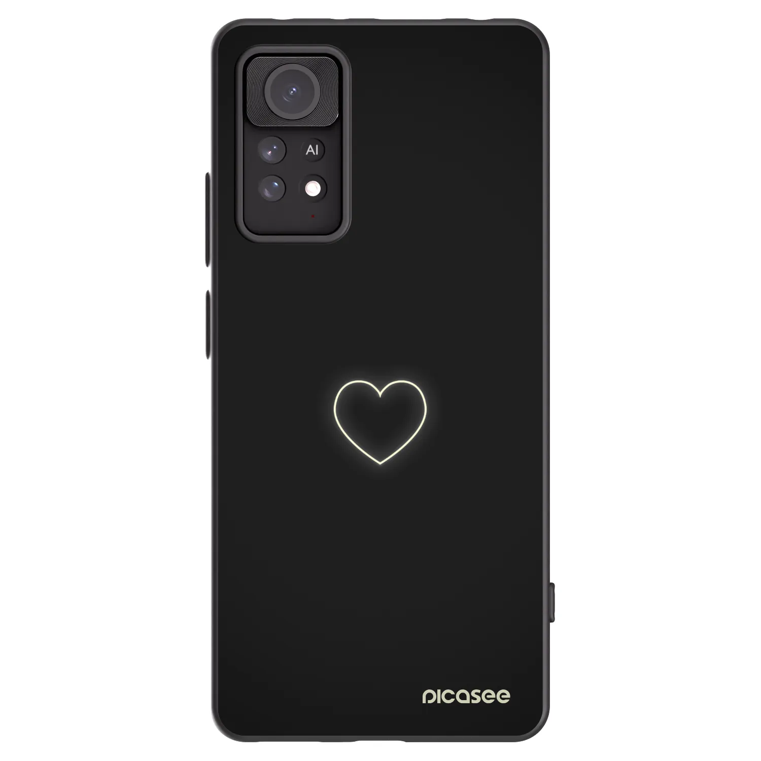 Picasee crna silikonska maskica za Xiaomi Redmi Note 11 Pro - Heart