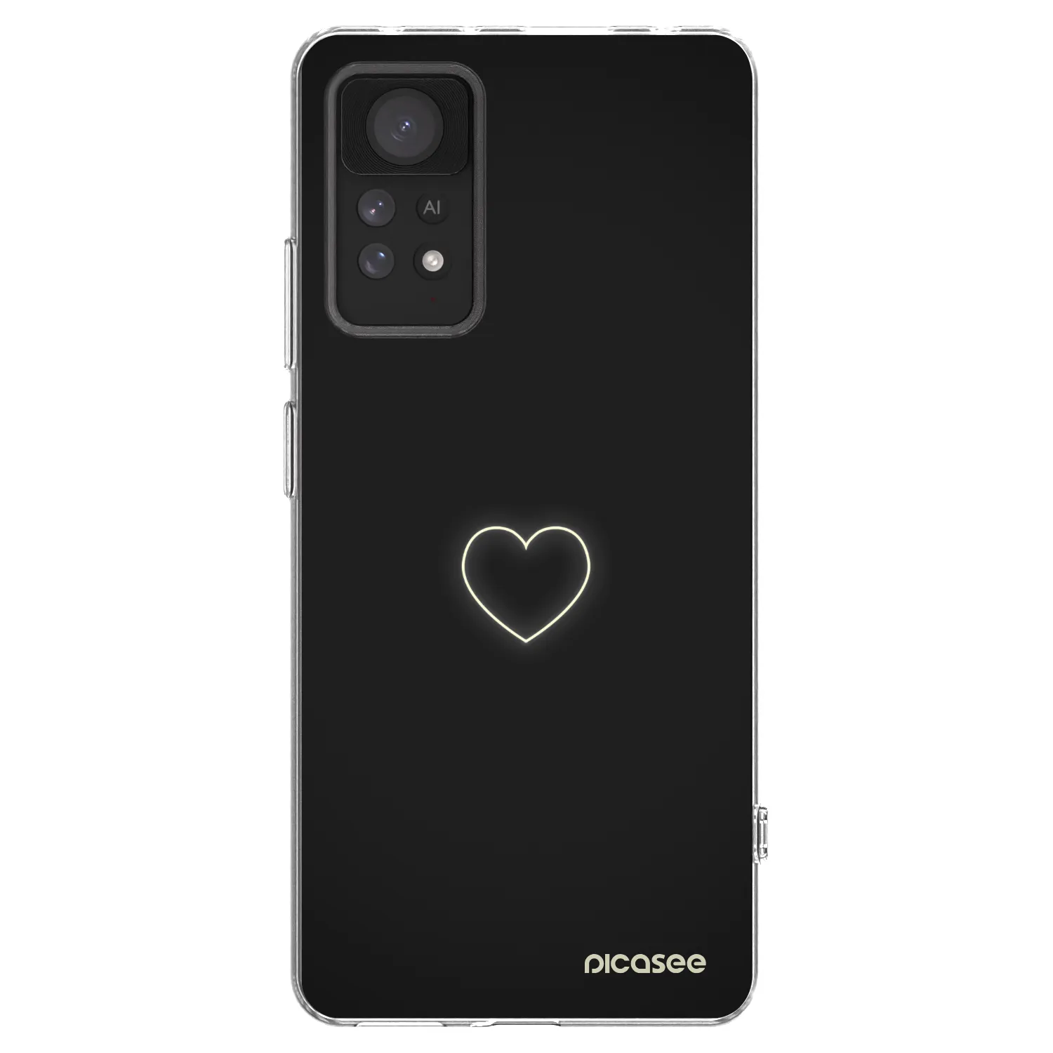 Picasee silikonska prozirna maskica za Xiaomi Redmi Note 11 Pro - Heart