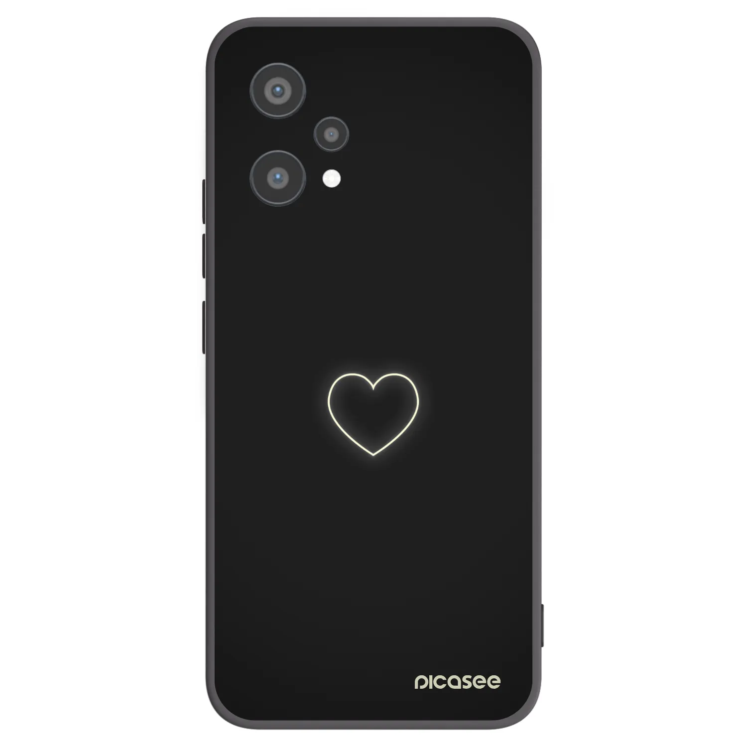 Picasee crna silikonska maskica za Realme 9 Pro 5G - Heart