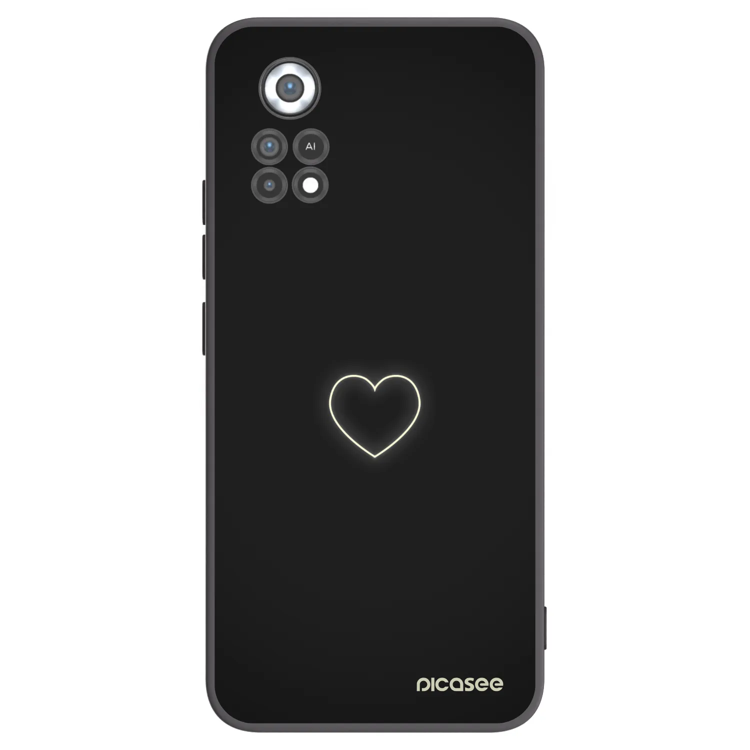 Picasee crna silikonska maskica za Xiaomi Poco X4 Pro 5G - Heart