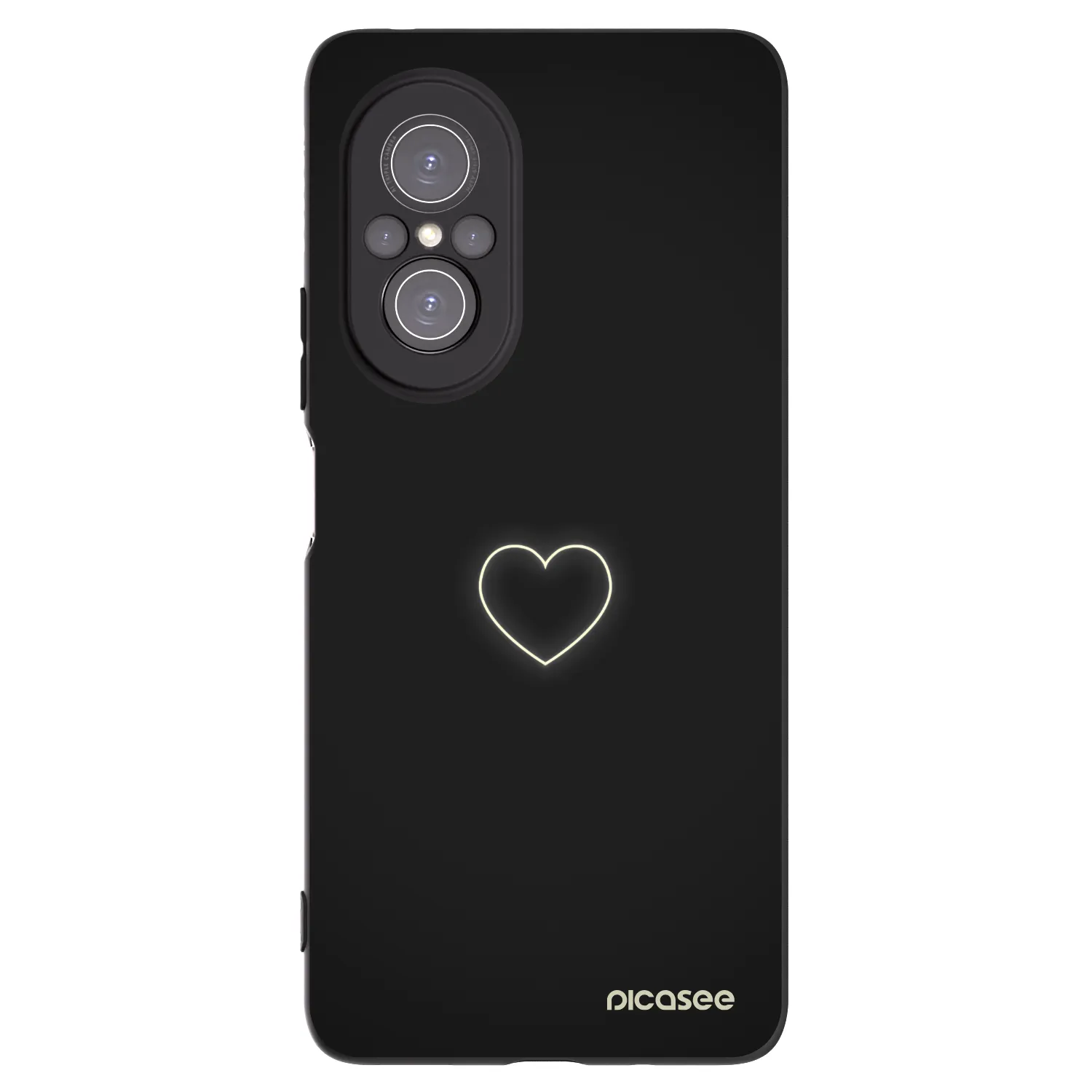 Picasee crna silikonska maskica za Huawei Nova 9 SE - Heart
