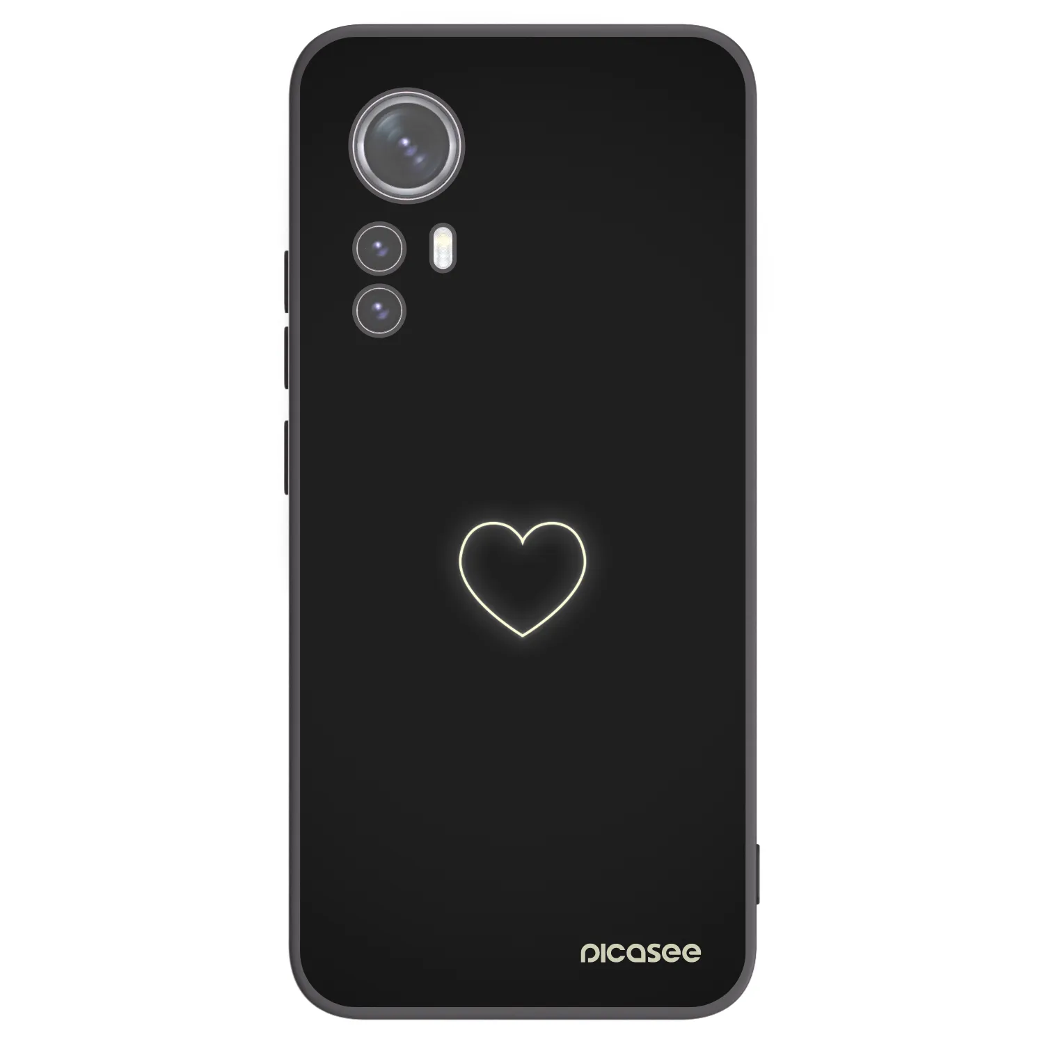 Picasee crna silikonska maskica za Xiaomi 12 - Heart