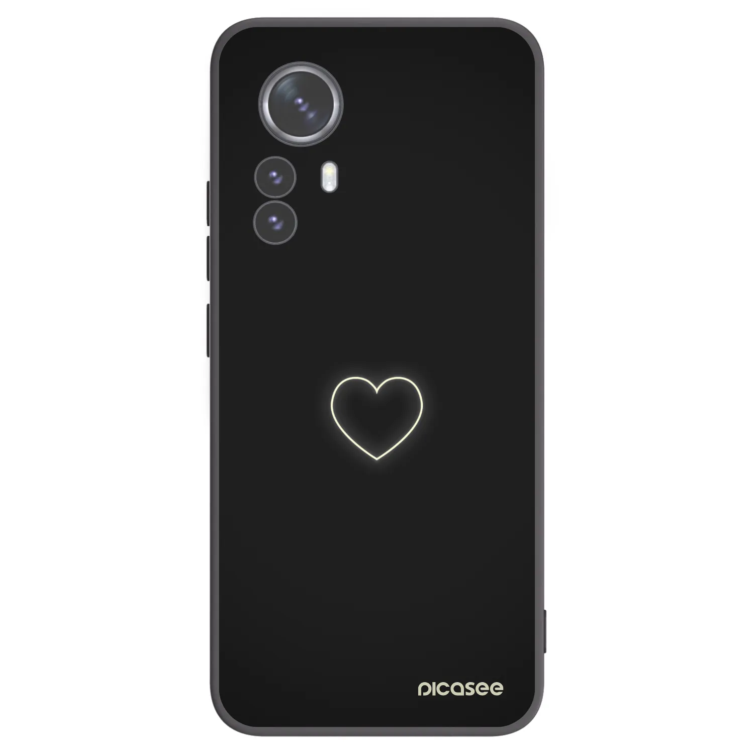 Picasee crna silikonska maskica za Xiaomi 12 Pro - Heart