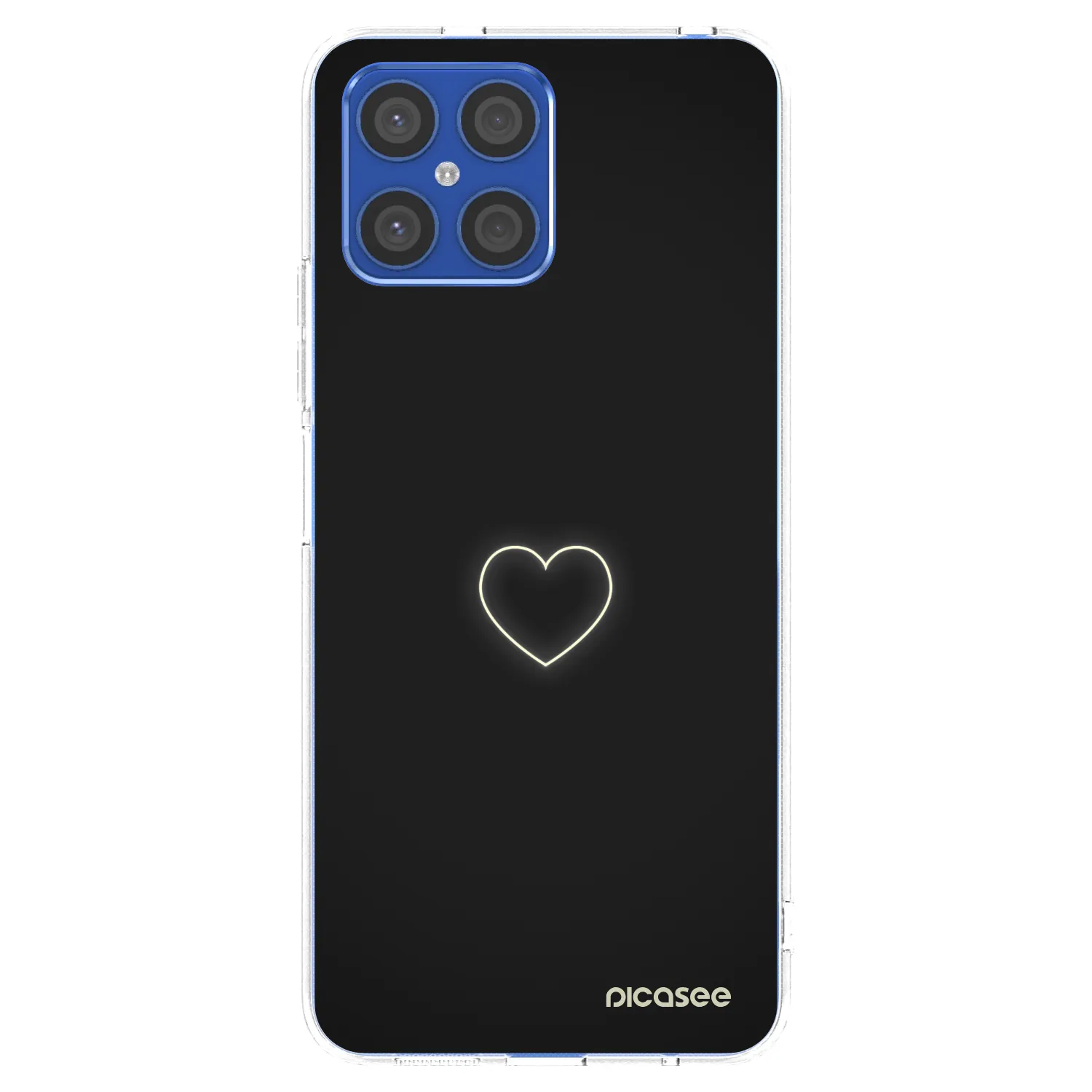 Picasee silikonska prozirna maskica za Honor X8 4G - Heart