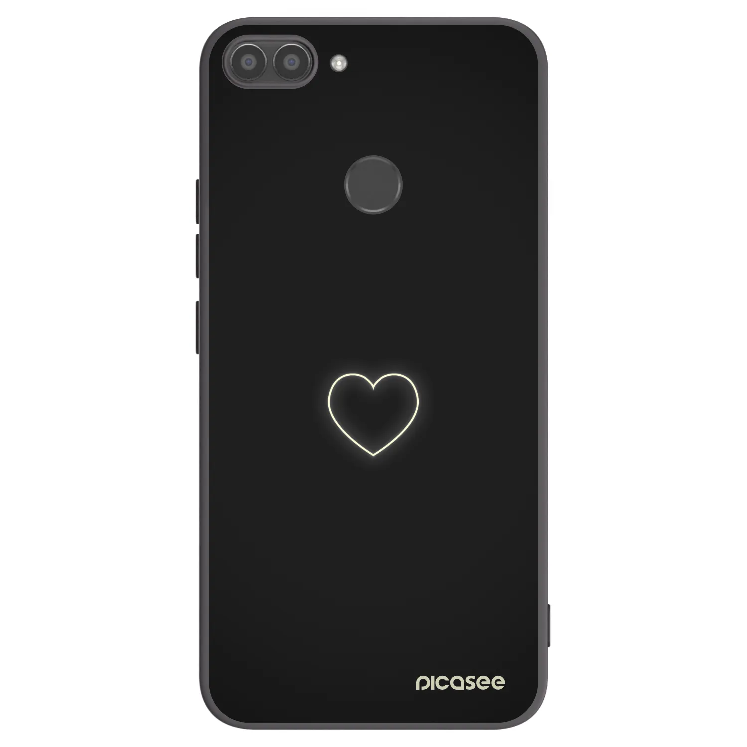 Picasee crna silikonska maskica za Huawei P Smart - Heart