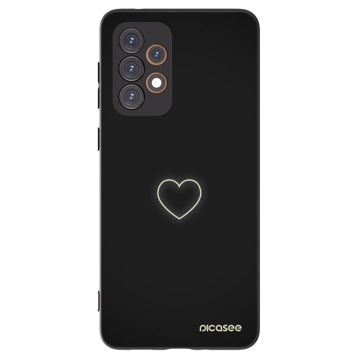 Picasee crna silikonska maskica za Samsung Galaxy A33 5G A336 - Heart