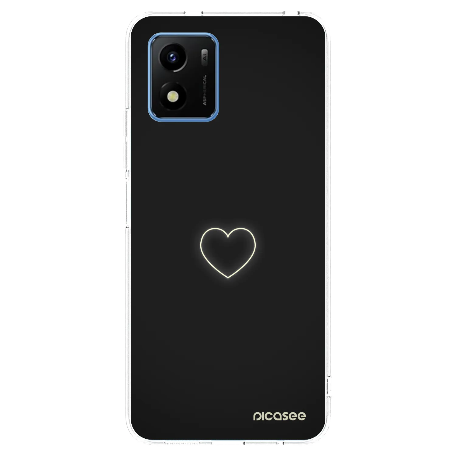 Picasee silikonska prozirna maskica za Vivo Y01 - Heart