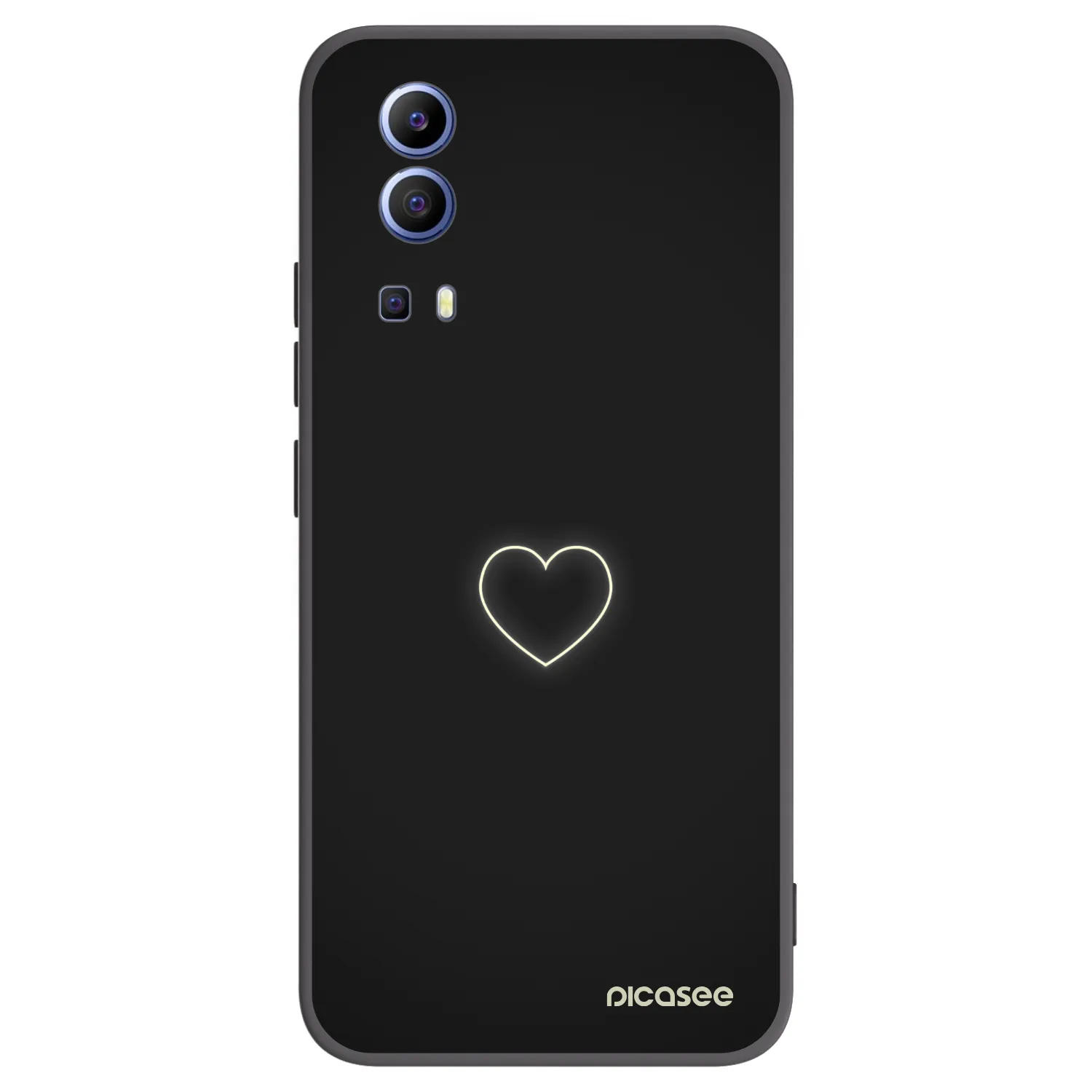 Picasee crna silikonska maskica za Vivo Y52 5G - Heart