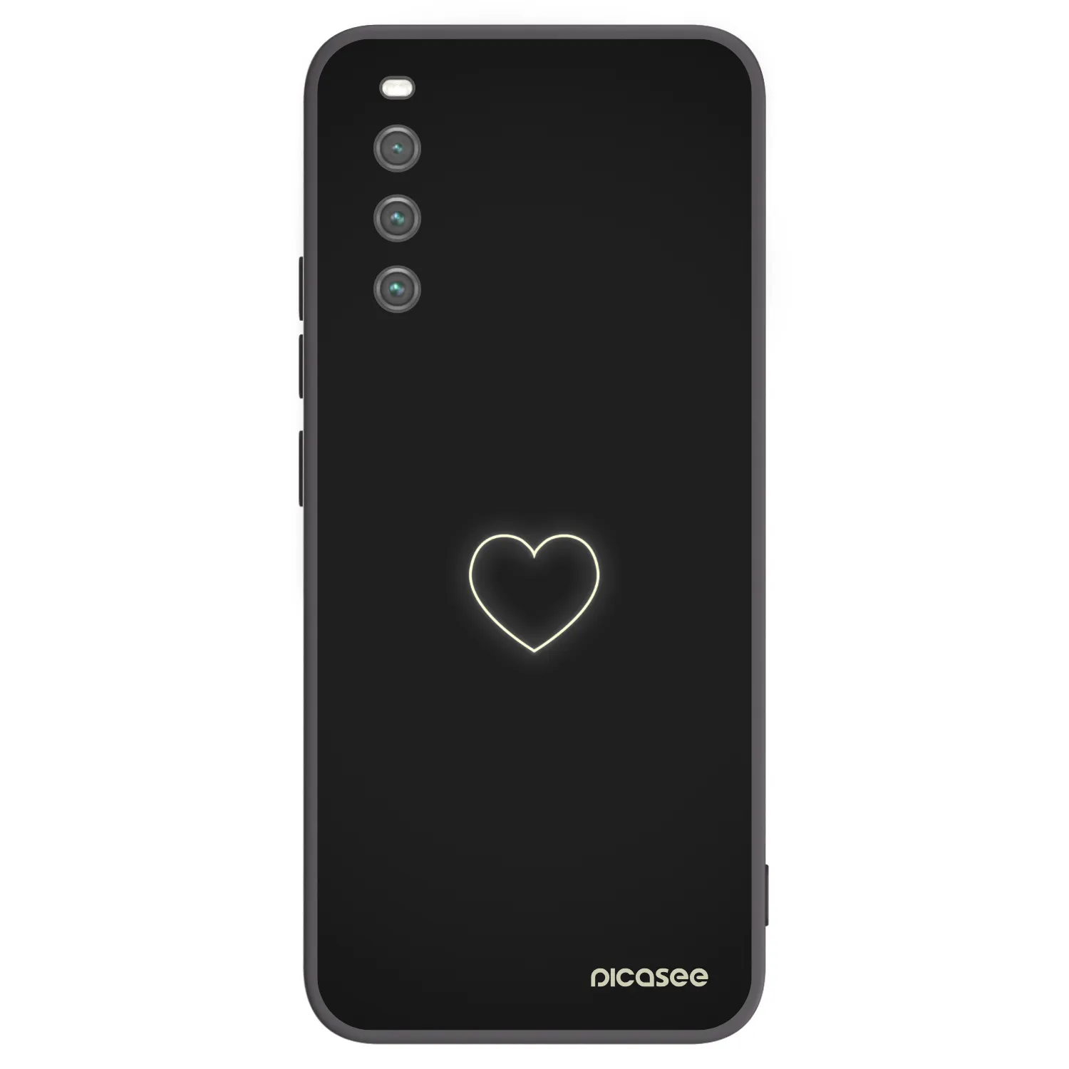 Picasee crna silikonska maskica za Sony Xperia 10 IV 5G - Heart