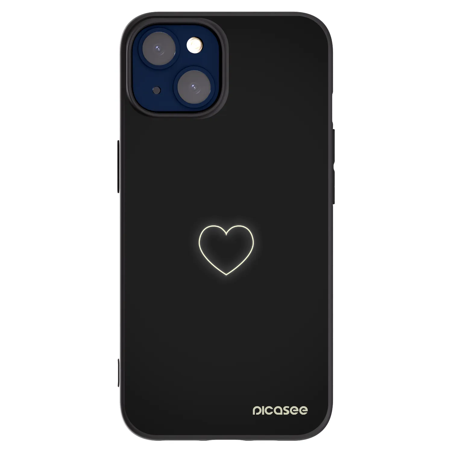 Picasee crna silikonska maskica za Apple iPhone 14 - Heart