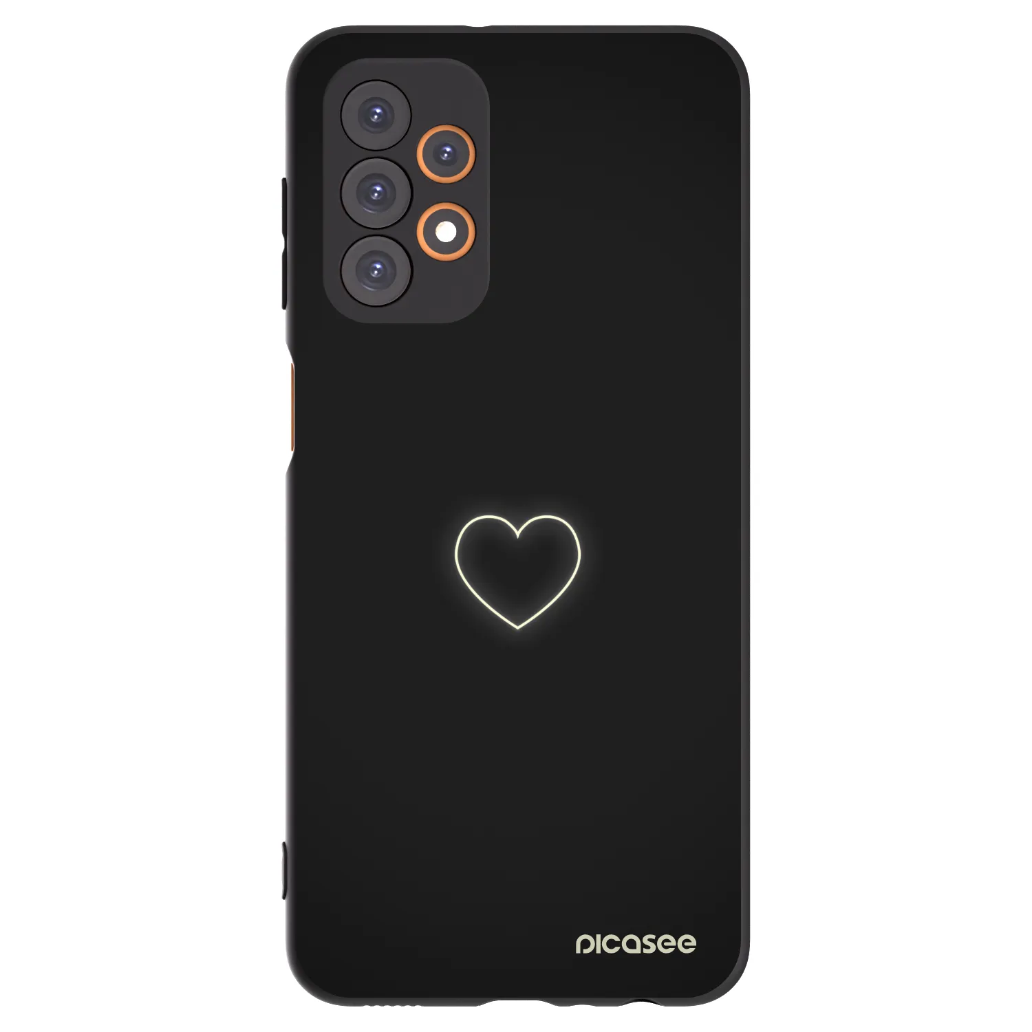 Picasee crna silikonska maskica za Samsung Galaxy A23 A235F 4G - Heart