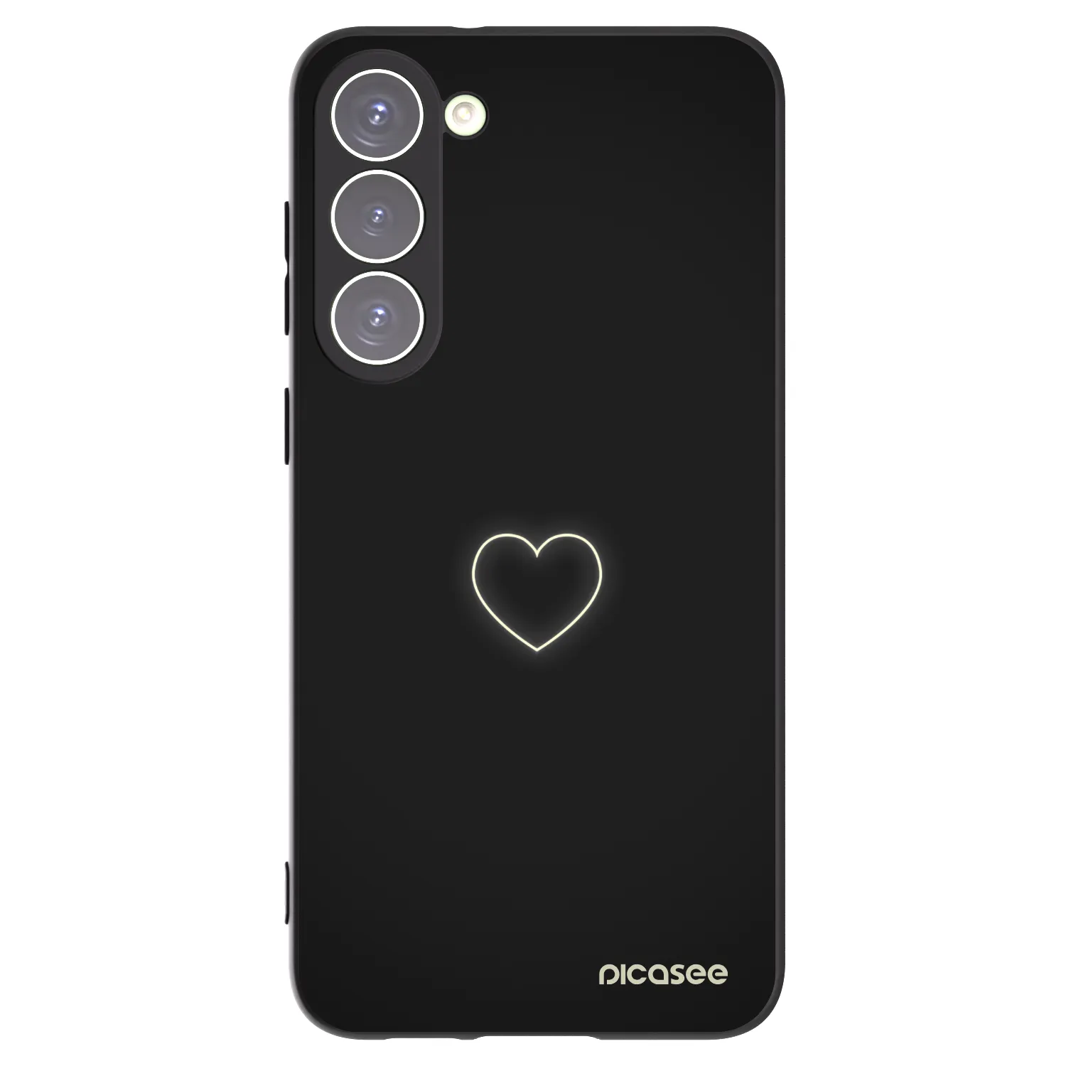 Picasee crna silikonska maskica za Samsung Galaxy S23+ 5G - Heart