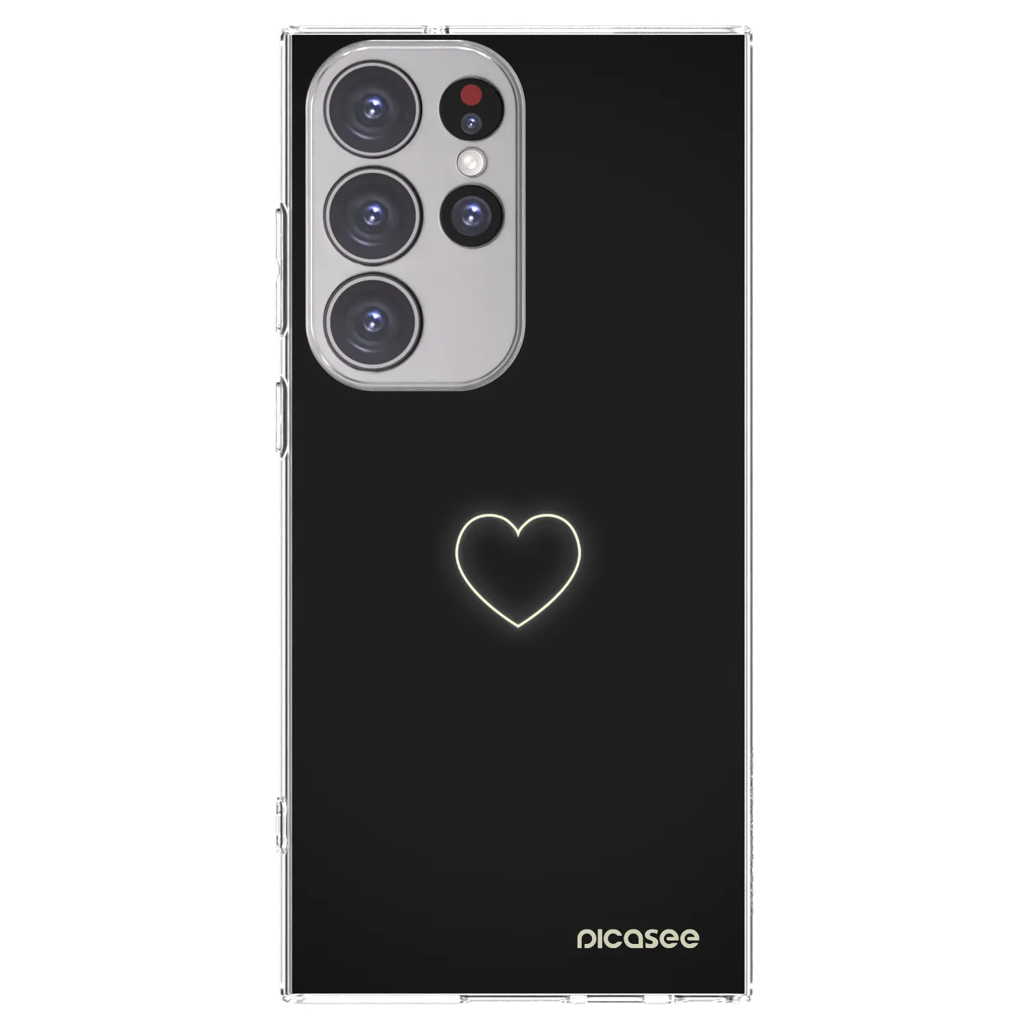 Picasee silikonska prozirna maskica za Samsung Galaxy S23 Ultra 5G - Heart